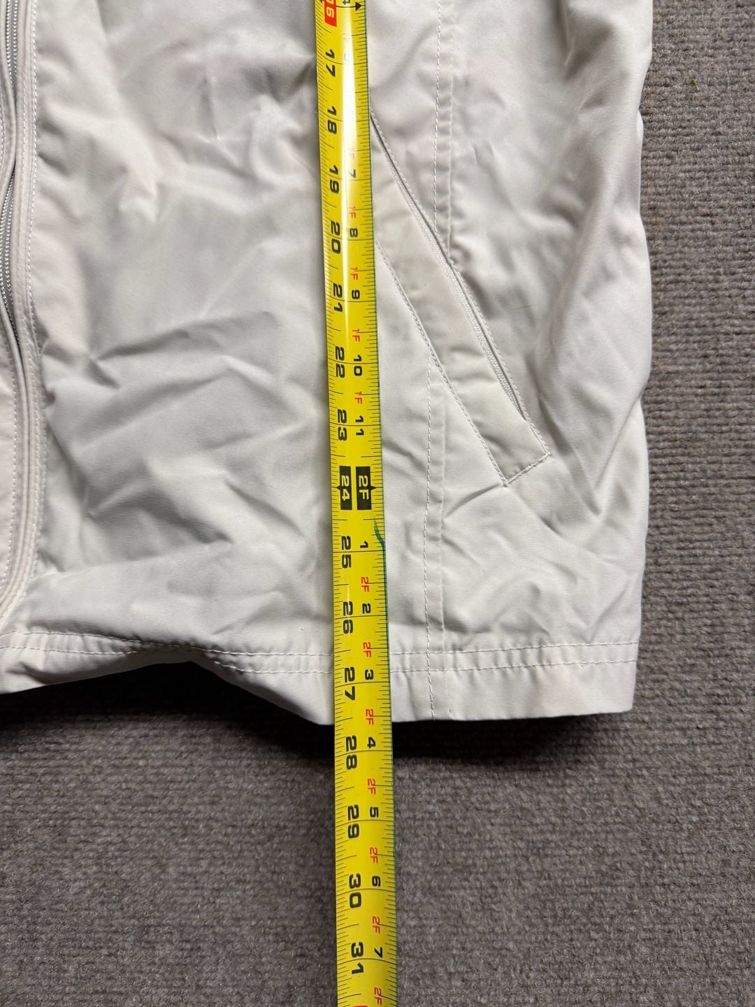 Quiksilver Vintage Jacket Size L Off White Full Zip Windbreaker 8