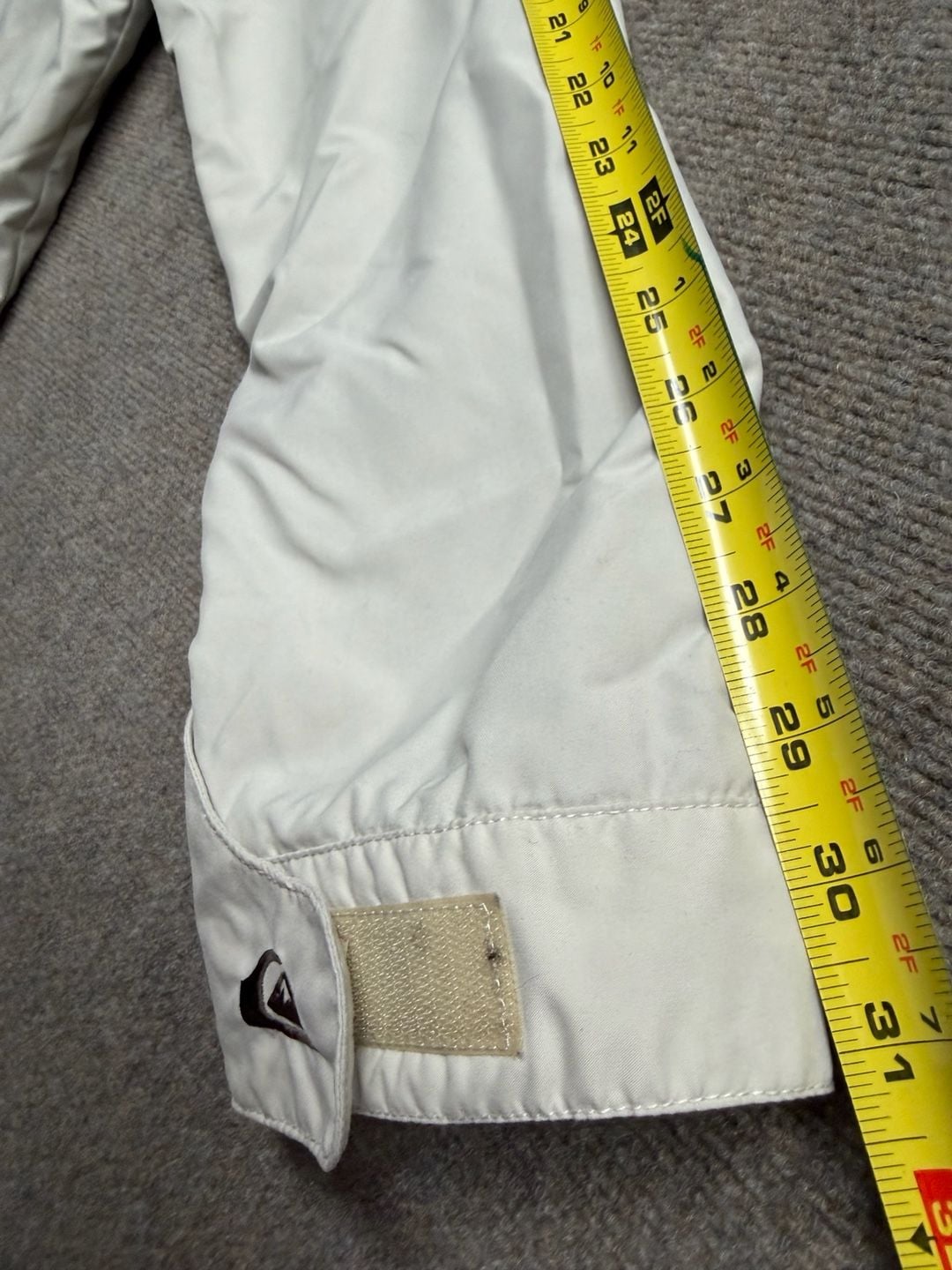 Quiksilver Vintage Jacket Size L Off White Full Zip Windbreaker 9