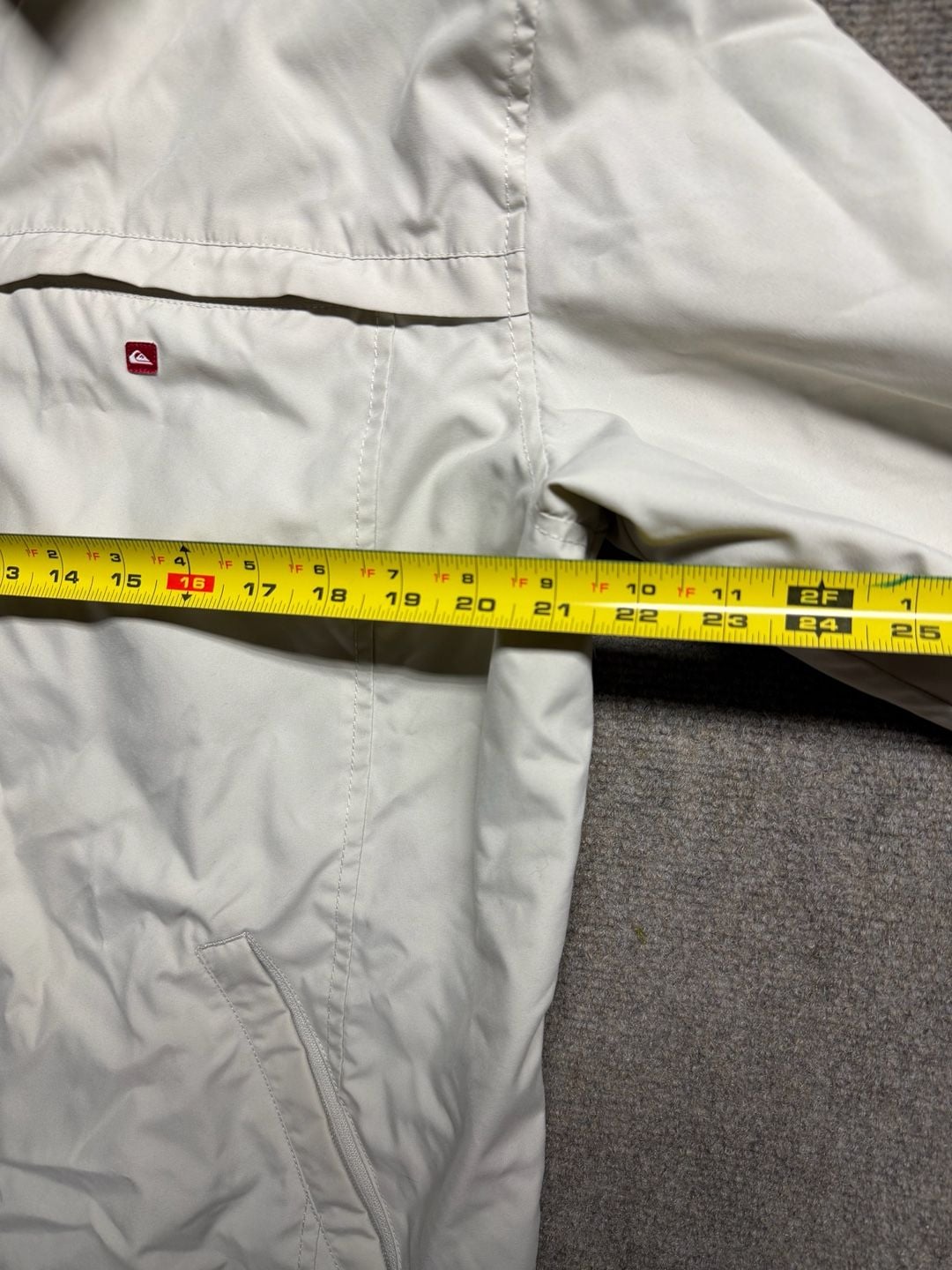 Quiksilver Vintage Jacket Size L Off White Full Zip Windbreaker 10