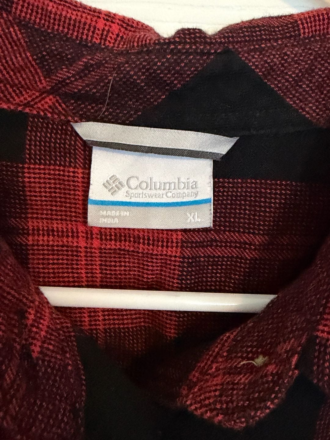 Columbia Sportswear Company Flannel Shirt XL Red Black Plaid Long Sleeve 3