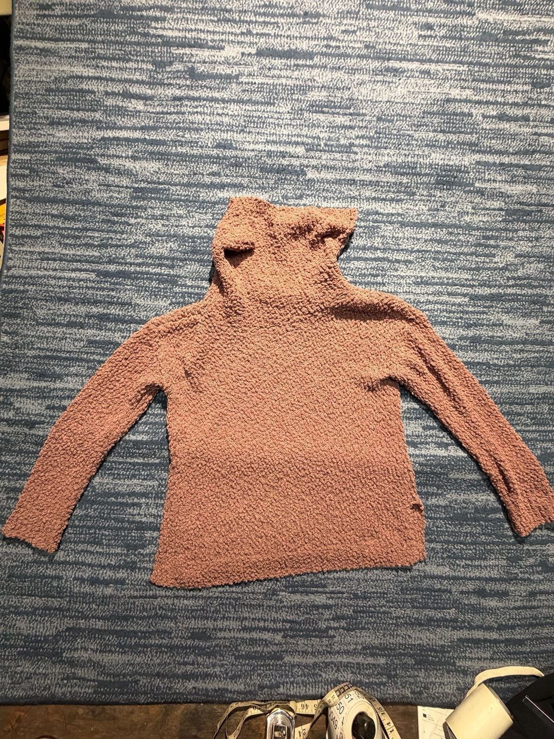 Pink Republic Popcorn Knit Turtleneck Sweater Size L Mauve 2