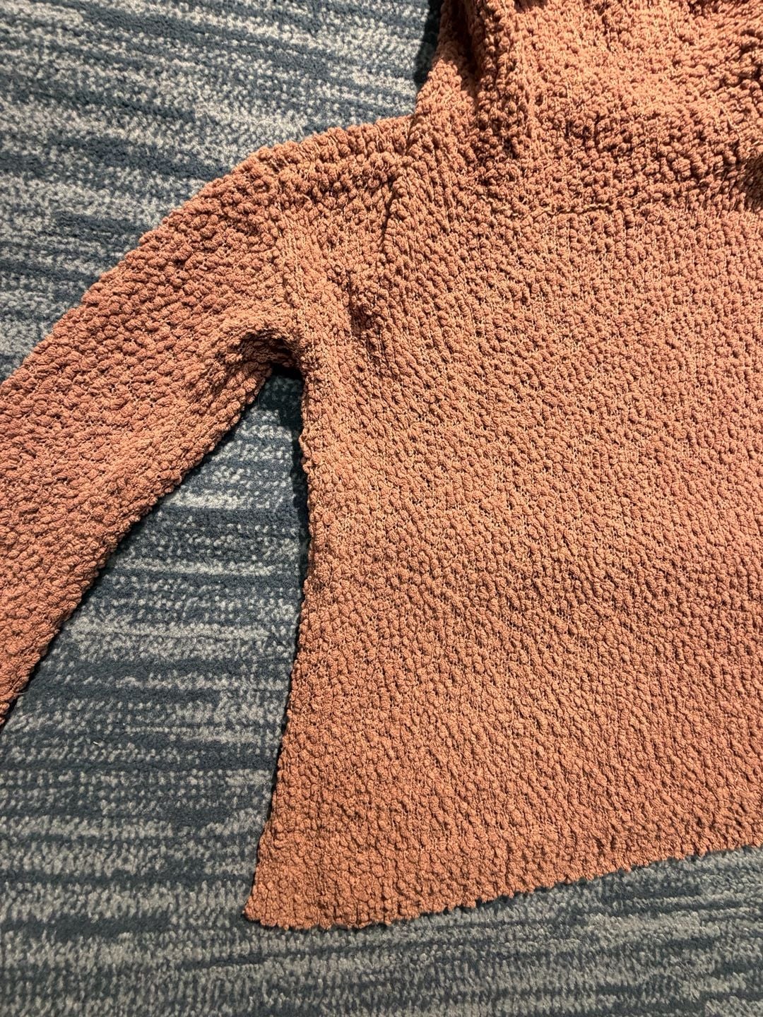 Pink Republic Popcorn Knit Turtleneck Sweater Size L Mauve 4
