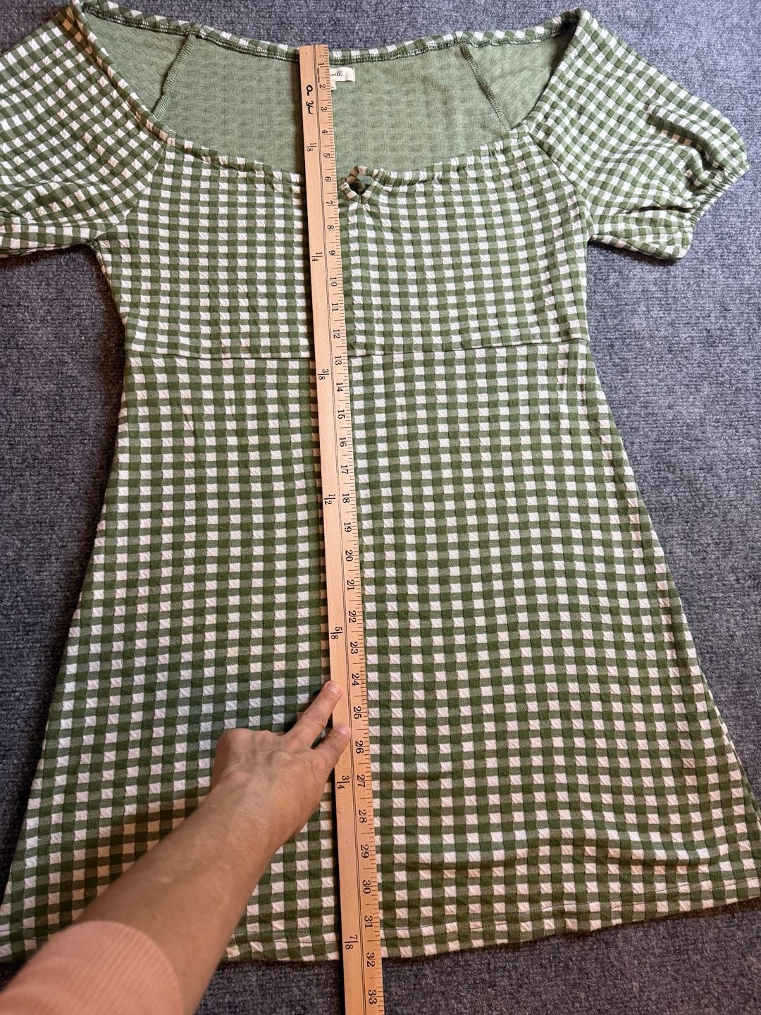 Madewell Jacquard Puff-Sleeve Mini Dress Gingham Check 7