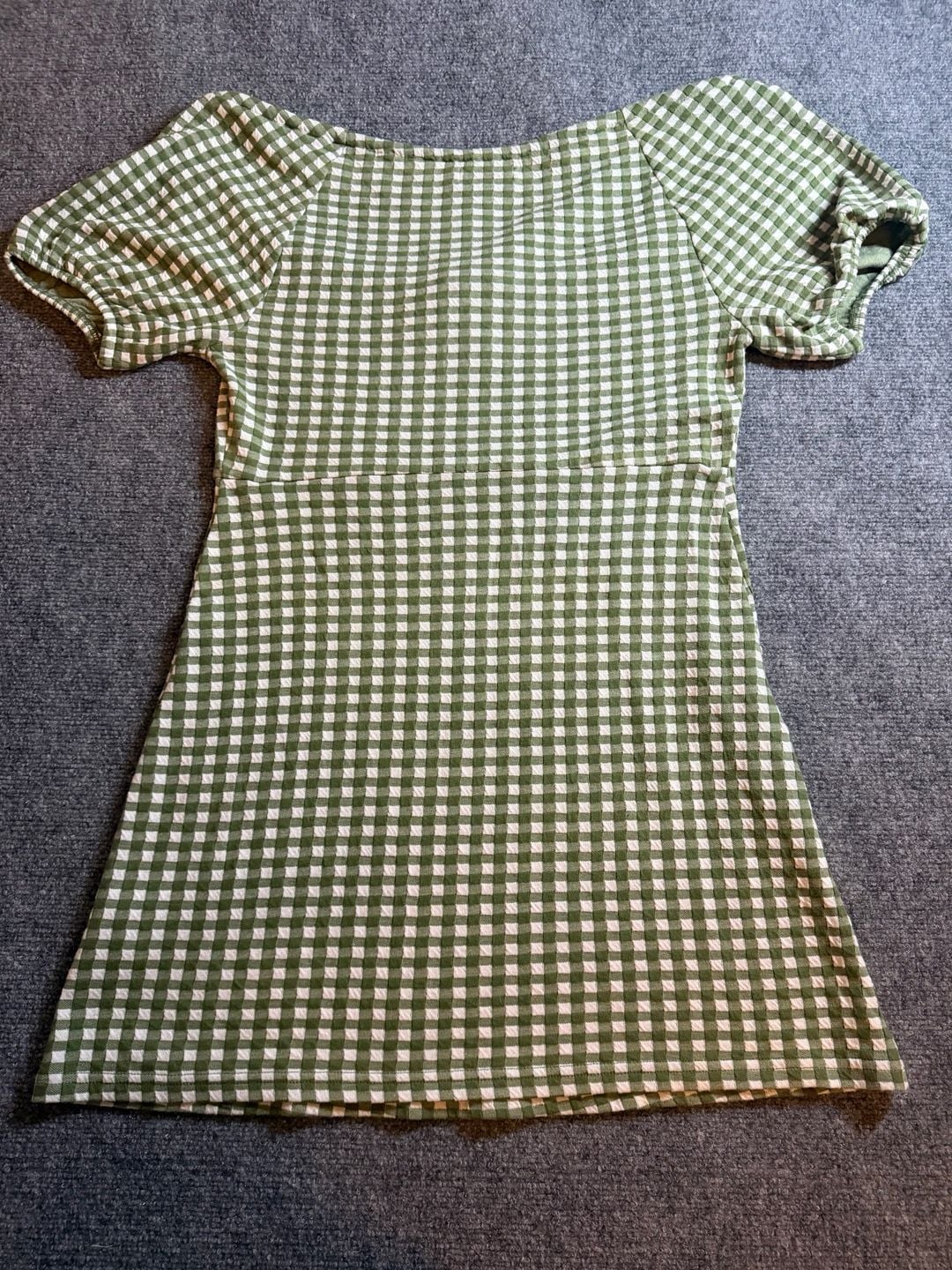Madewell Jacquard Puff-Sleeve Mini Dress Gingham Check 9