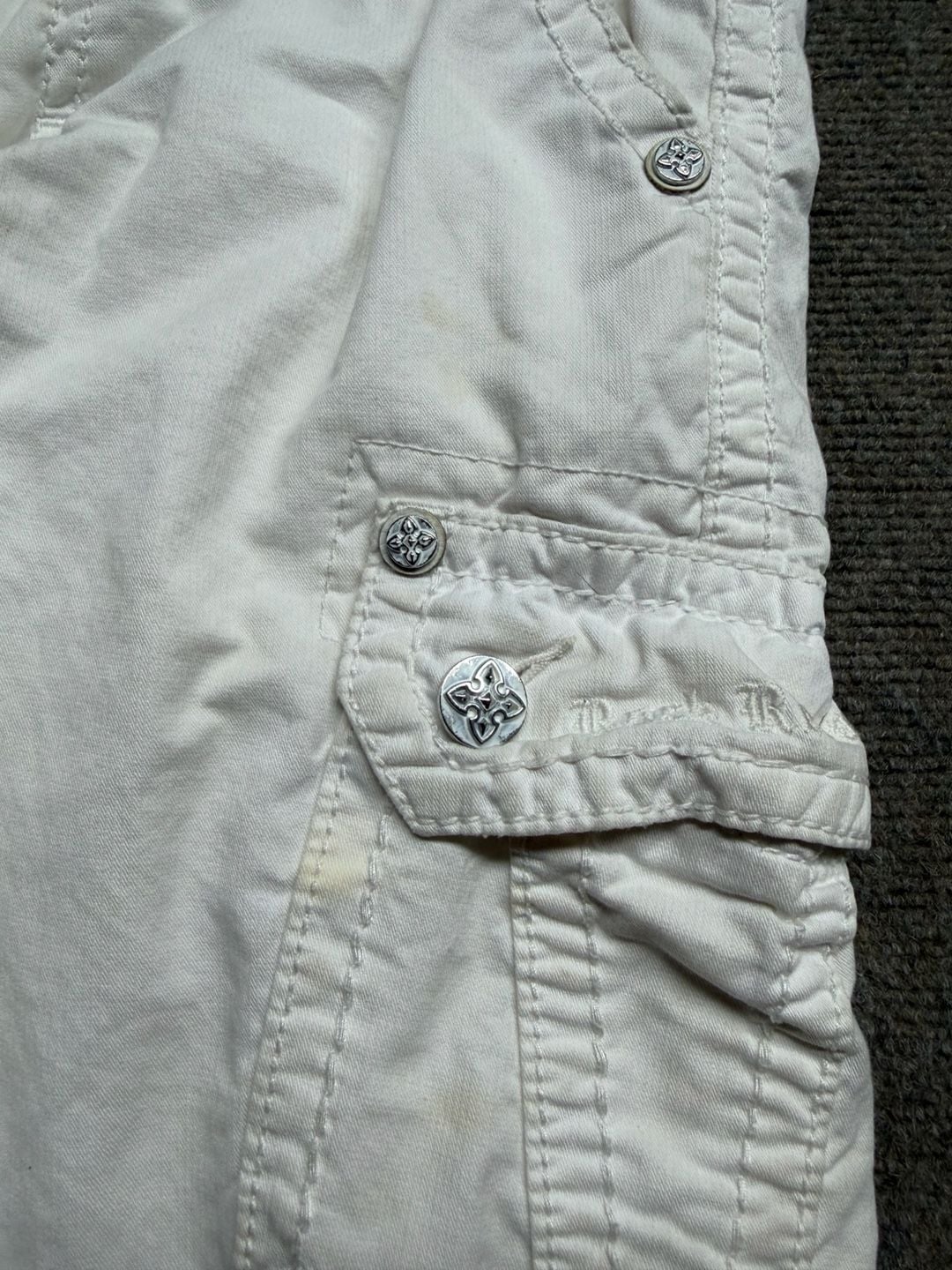 Rock Revival Cargo Shorts White 7