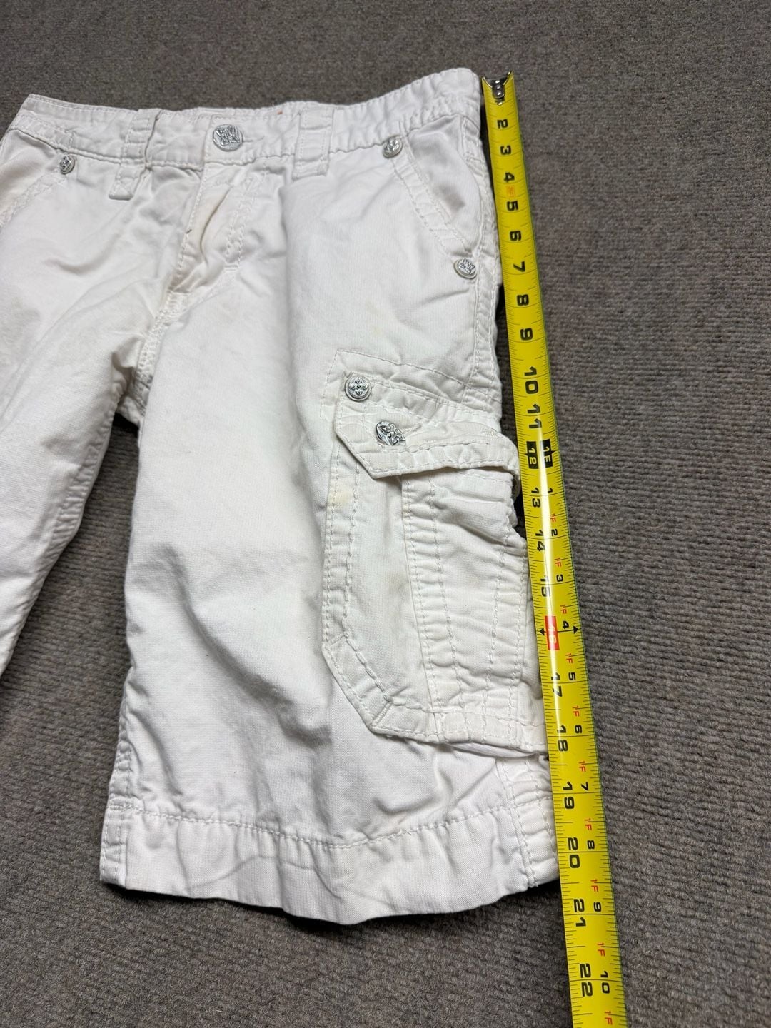 Rock Revival Cargo Shorts White 11