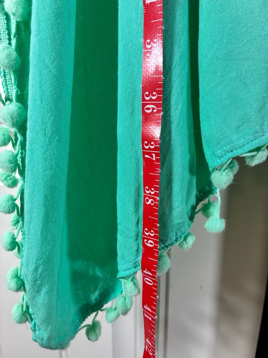 Beach By Exist Palm Tree Caftan Cover Up Size S/M Seafoam Green 7