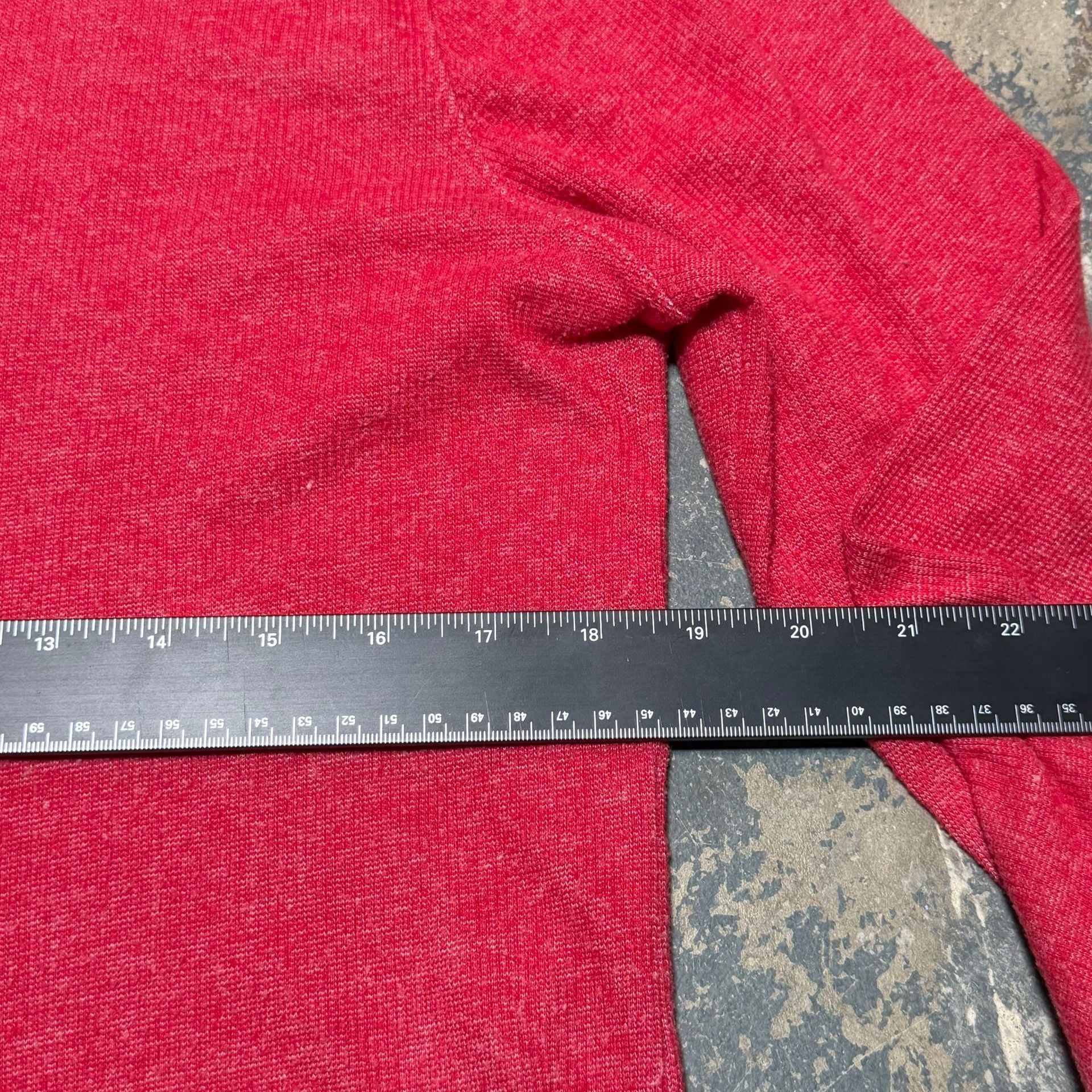 Hollister Thermal Henley Size L Red Long Sleeve 4