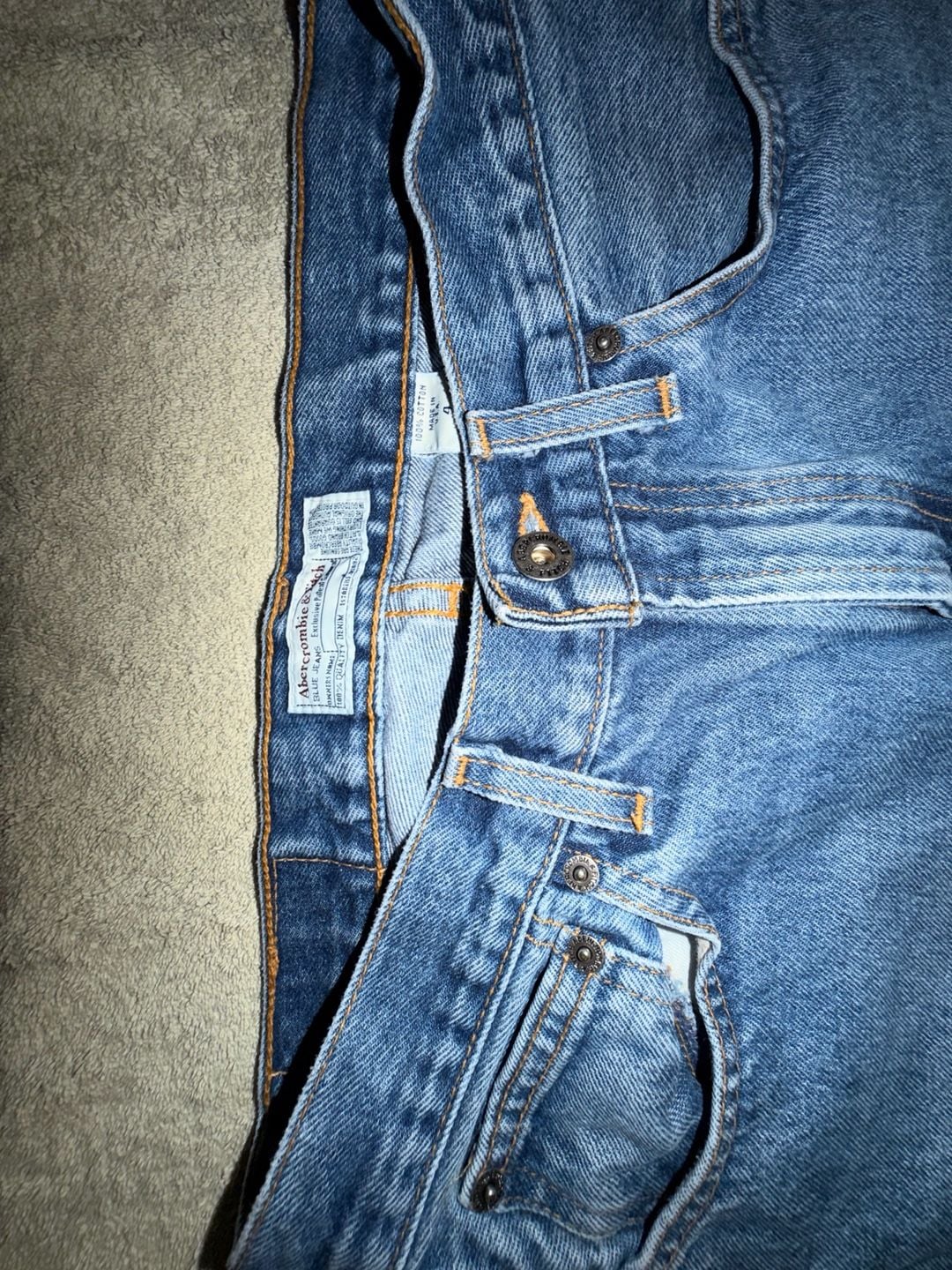 Y2K Abercrombie & Fitch Vintage Flare Jeans Size 4x33 Blue Denim 90’s style 5