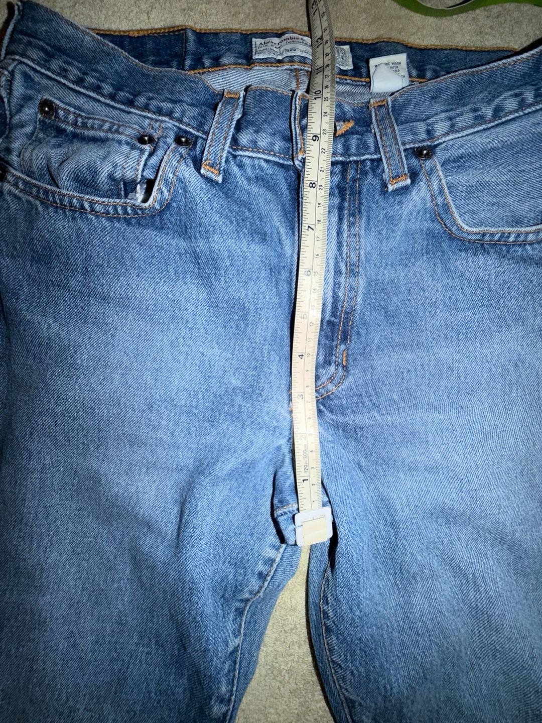 Y2K Abercrombie & Fitch Vintage Flare Jeans Size 4x33 Blue Denim 90’s style 3