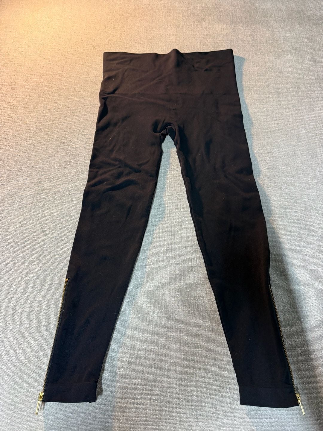 Spanx Leggings Size L/G/G Black Zip Ankle 2