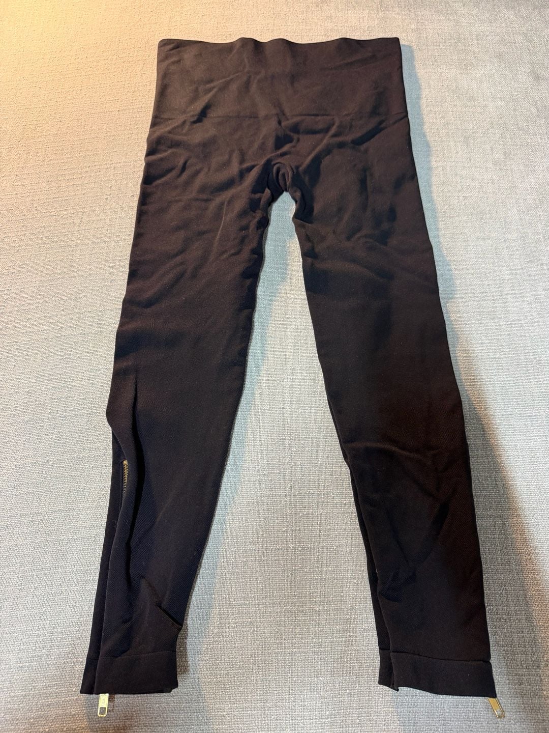 Spanx Leggings Size L/G/G Black Zip Ankle 6