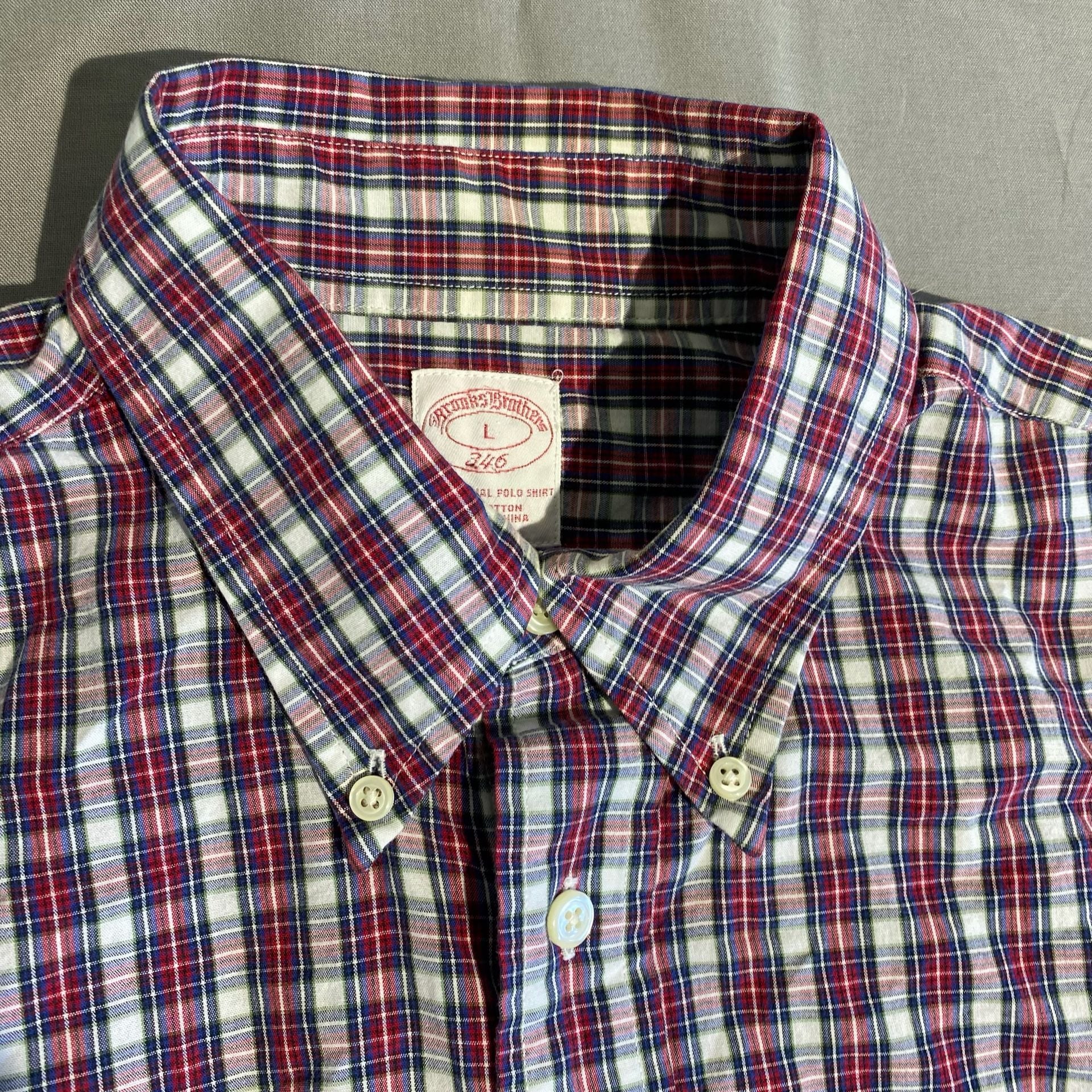 Brooks Brothers Plaid Long Sleeve Button Down Shirt Size L 4