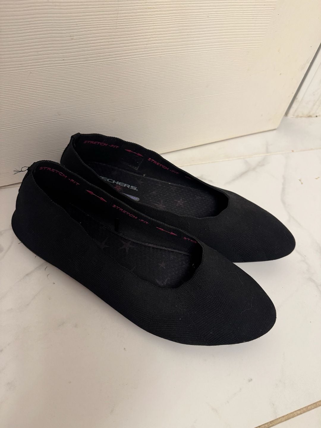 Skechers Air-Cooled Memory Foam Flats Black & Navy Set (2) size 10W Womens 2