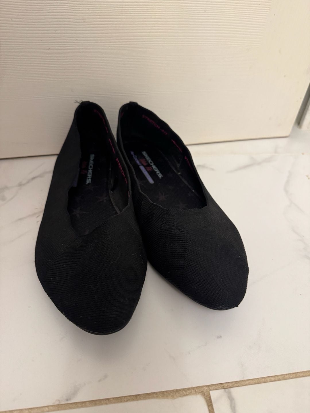 Skechers Air-Cooled Memory Foam Flats Black & Navy Set (2) size 10W Womens 3