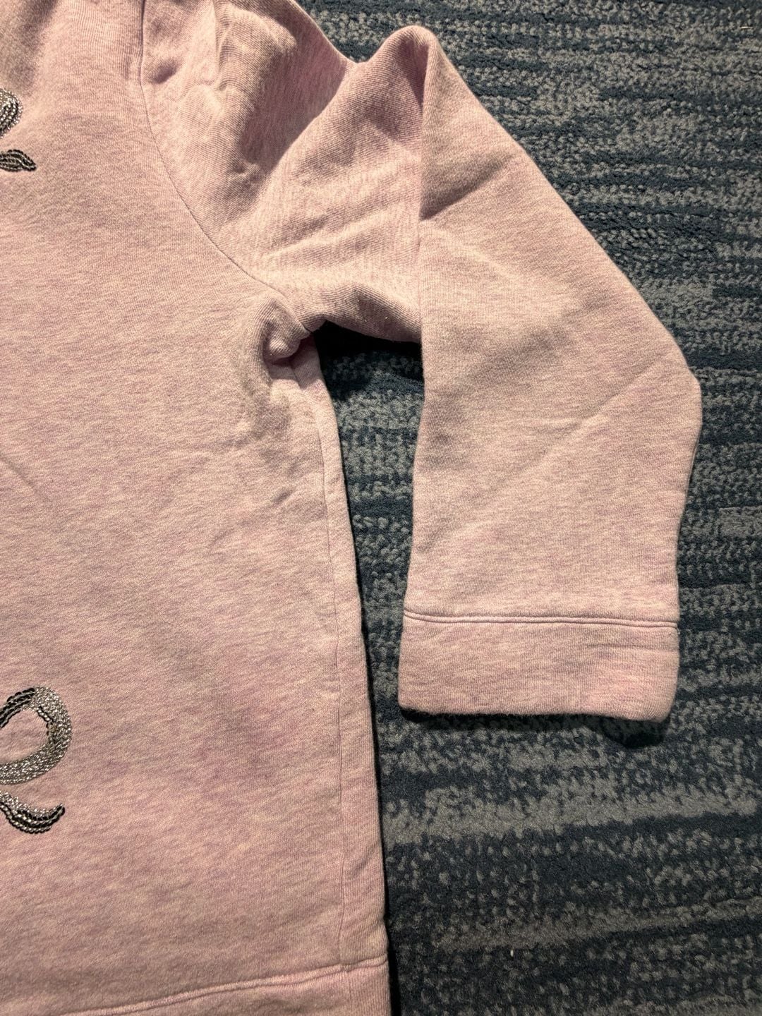 Talbots Sequin Bow Sweatshirt XL Purple Heather Pullover 6