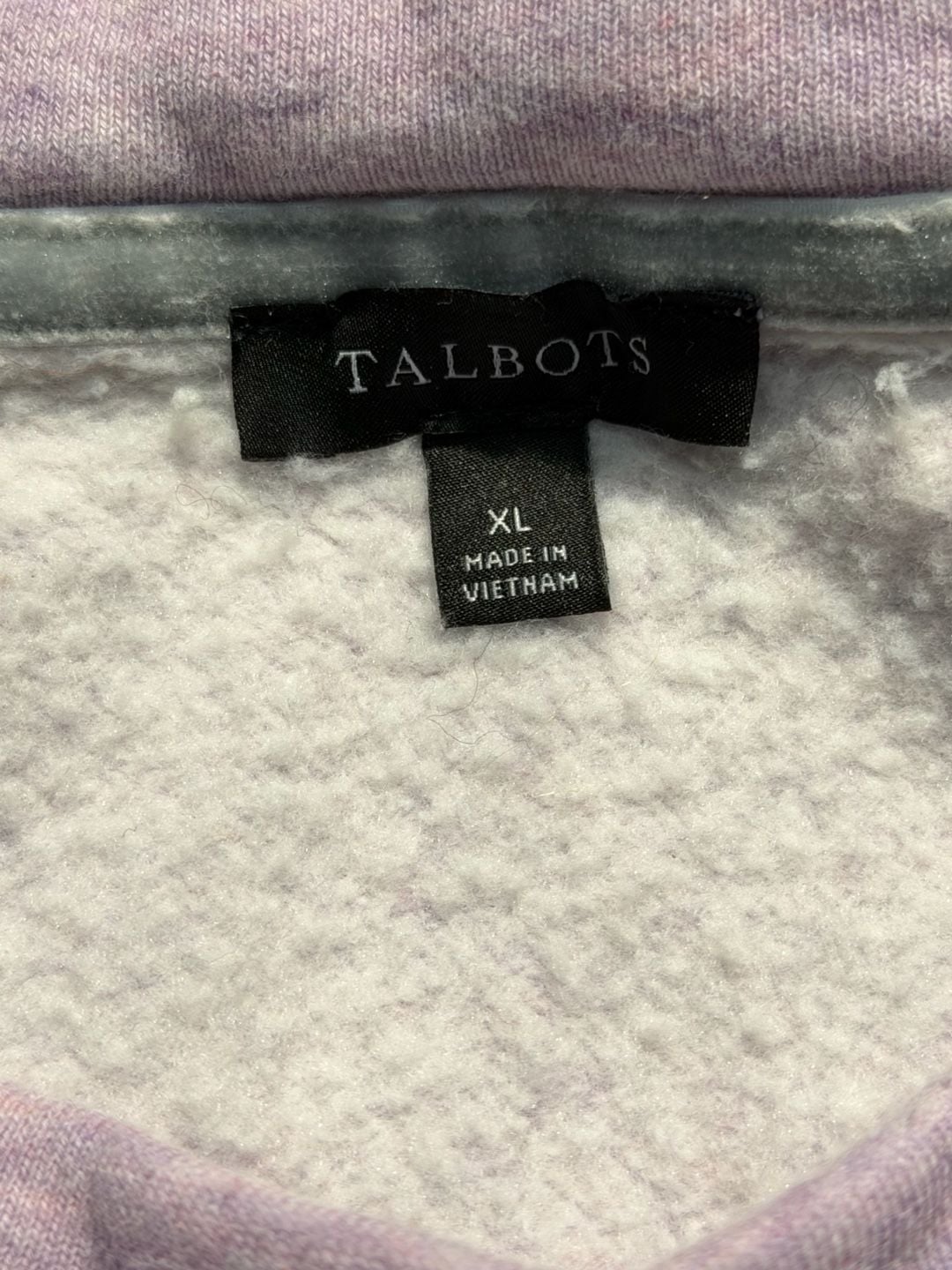 Talbots Sequin Bow Sweatshirt XL Purple Heather Pullover 7