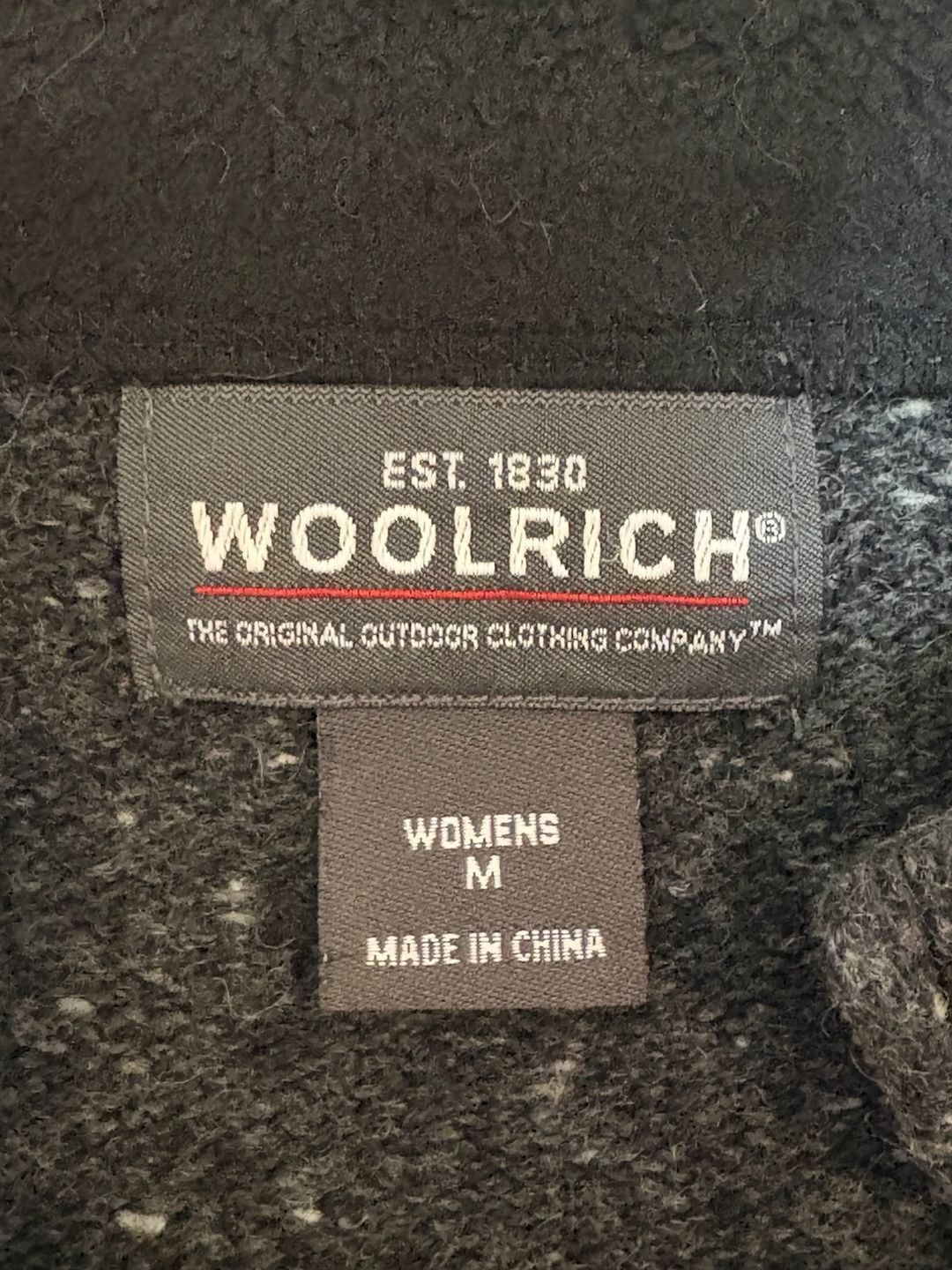 WOOLRICH Onyx Heather Pullover 1/4 Zip Sweater L 3
