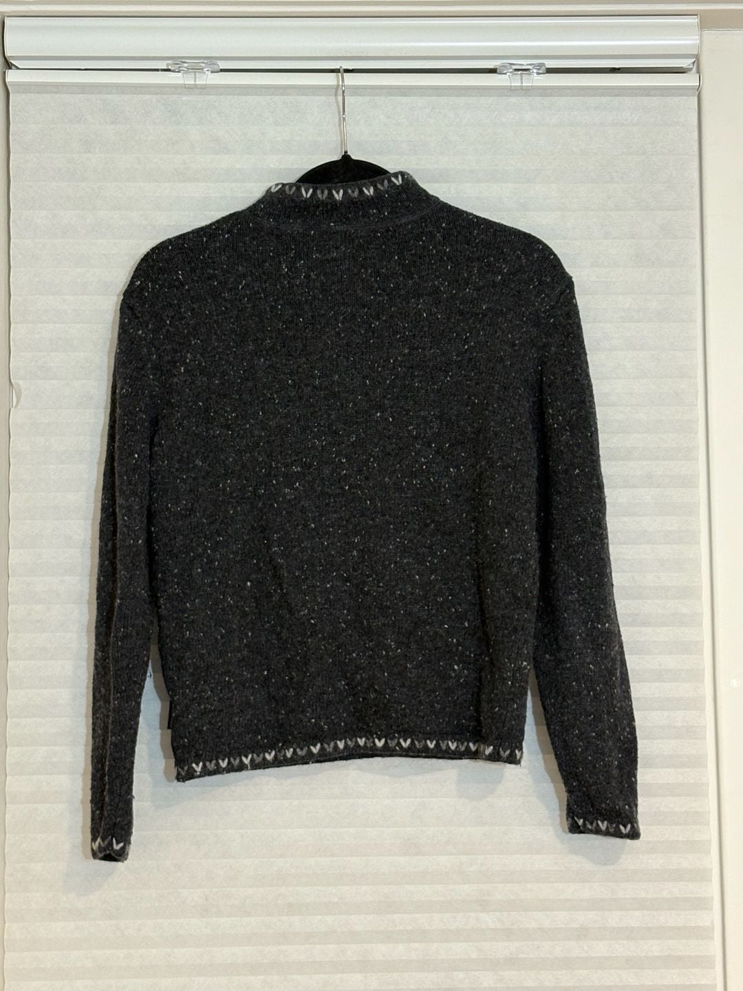 WOOLRICH Onyx Heather Pullover 1/4 Zip Sweater L 5