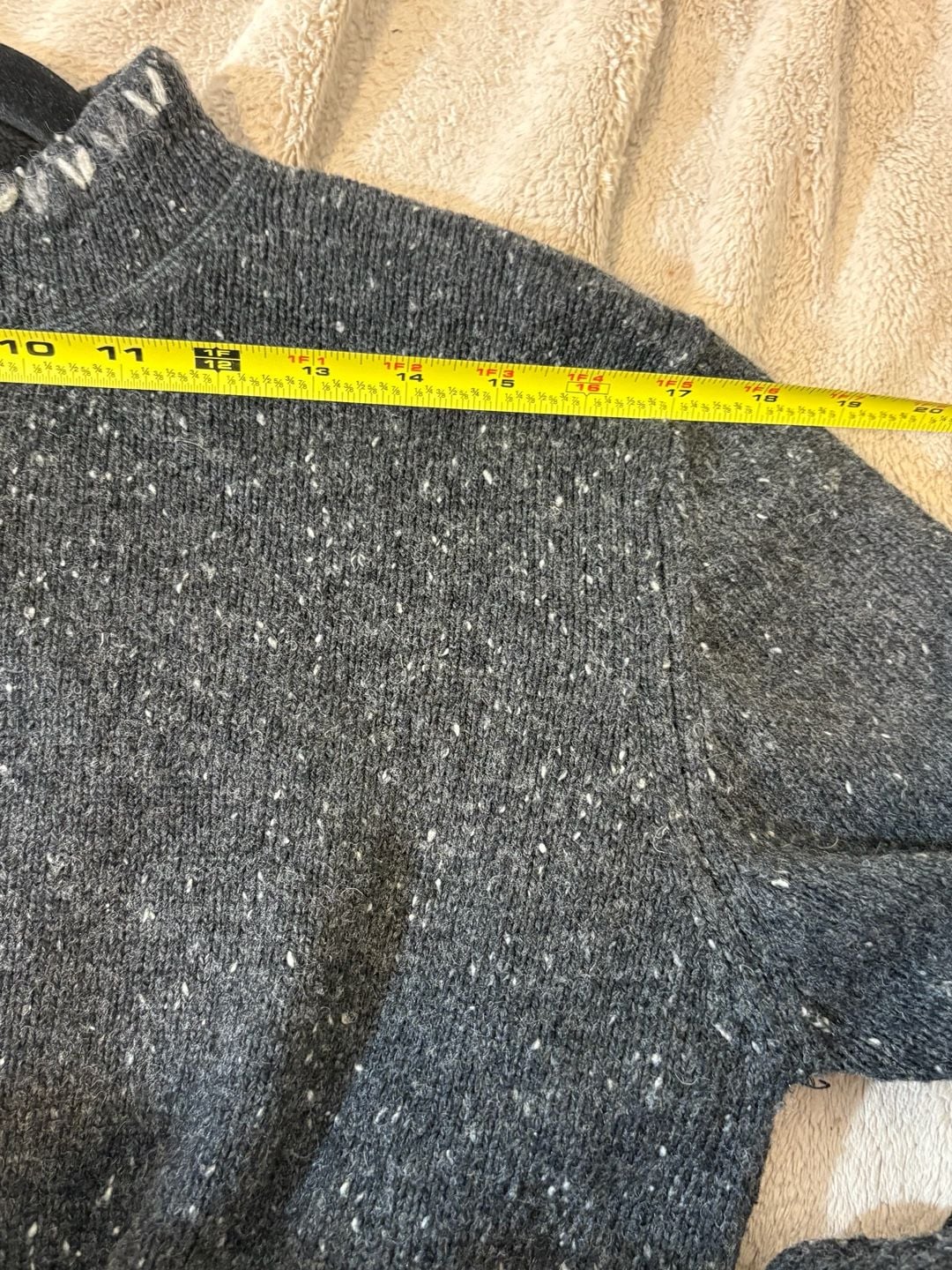 WOOLRICH Onyx Heather Pullover 1/4 Zip Sweater L 6