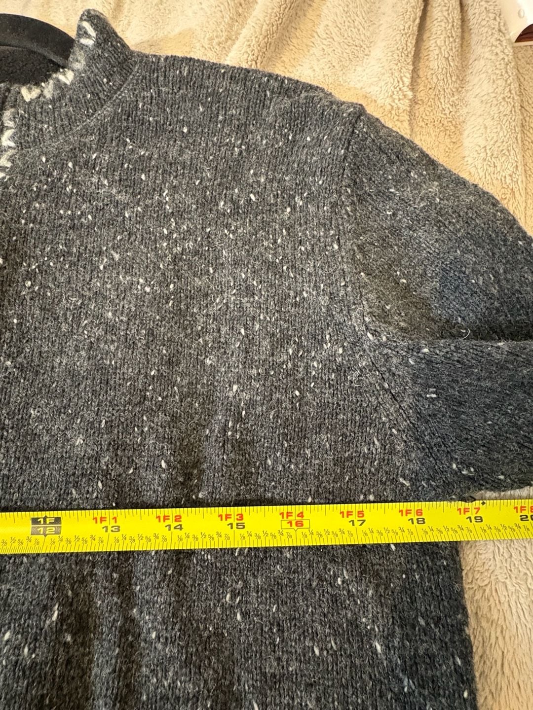 WOOLRICH Onyx Heather Pullover 1/4 Zip Sweater L 7