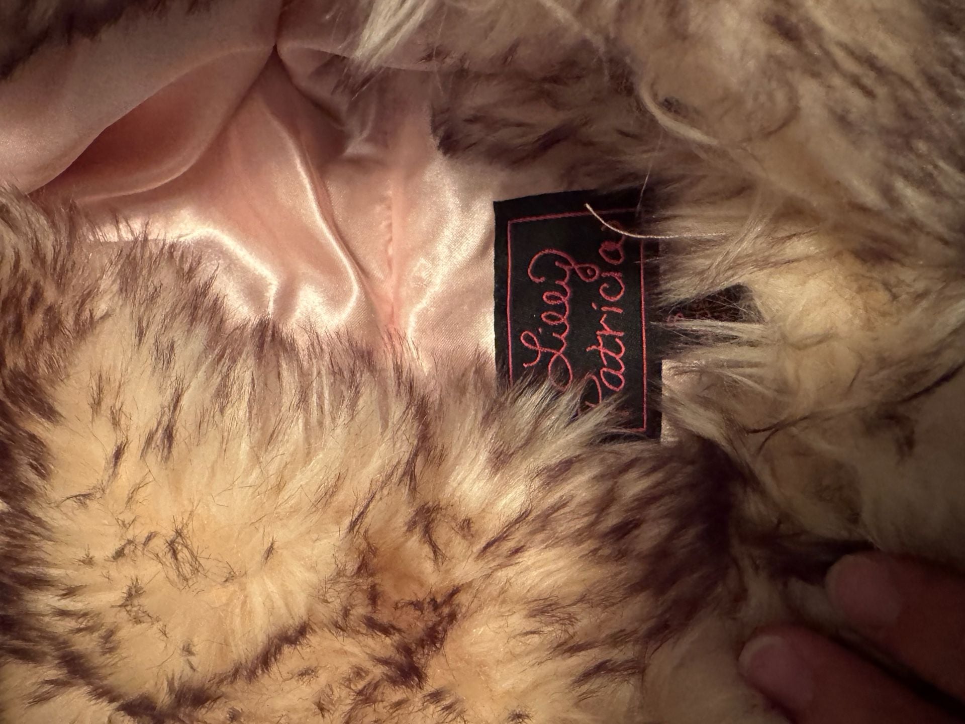 Lilly Patricia Crystal Fox Faux fur hooded coat girls size 6 5