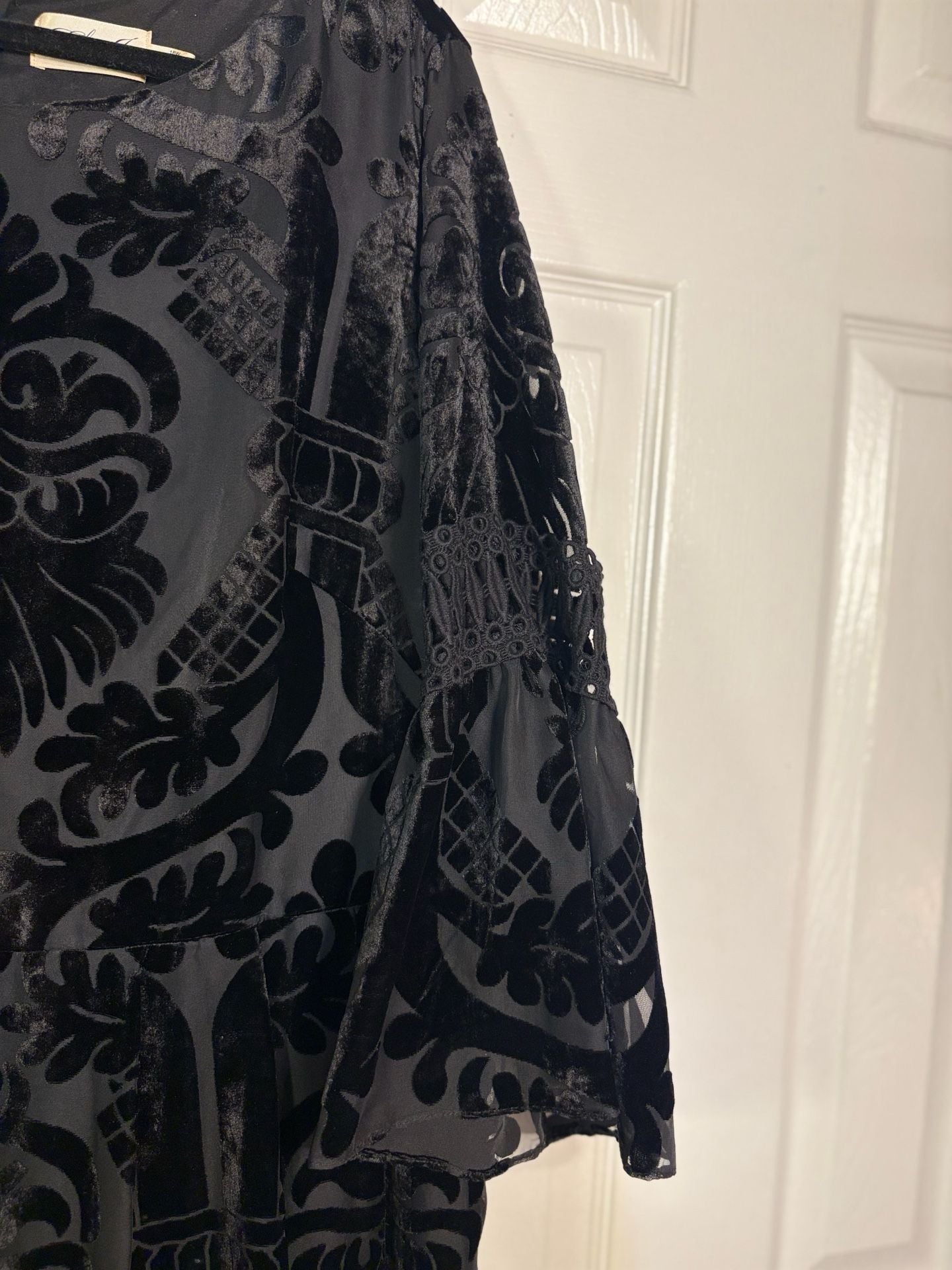 Eliza J Velvet Dress Size 18W Black Burnout 8