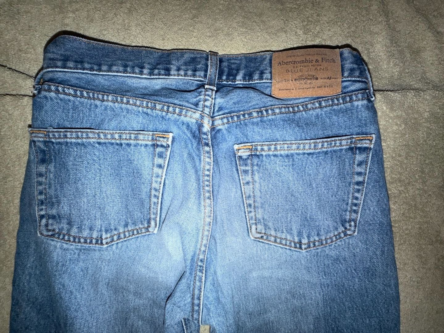Y2K Abercrombie & Fitch Vintage Flare Jeans Size 4x33 Blue Denim 90’s style 9