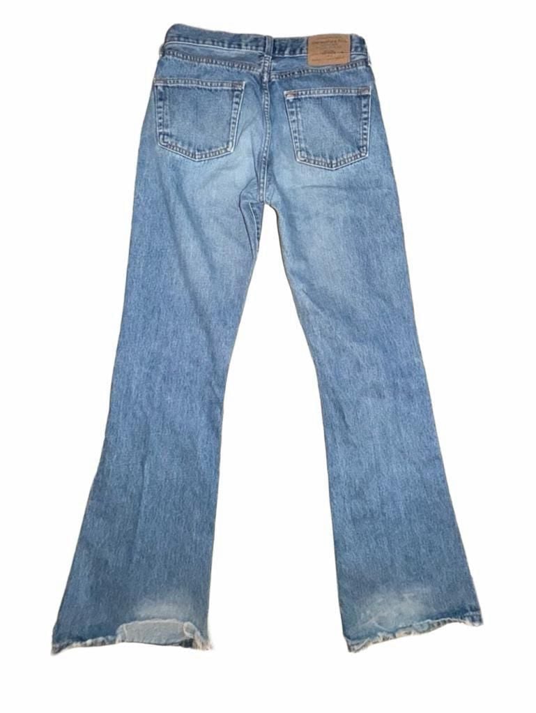 Y2K Abercrombie & Fitch Vintage Flare Jeans Size 4x33 Blue Denim 90’s style 4