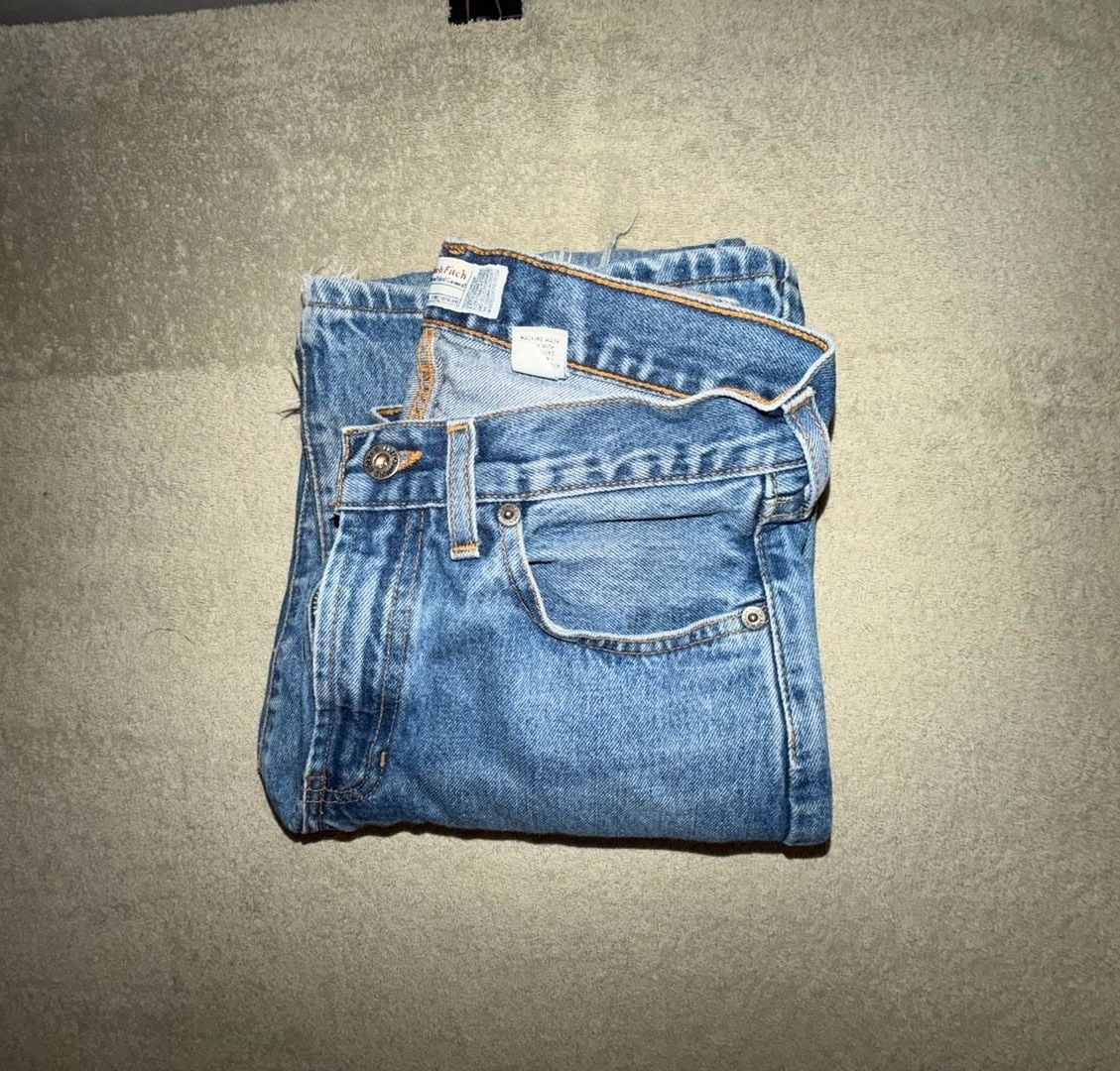 Y2K Abercrombie & Fitch Vintage Flare Jeans Size 4x33 Blue Denim 90’s style 12