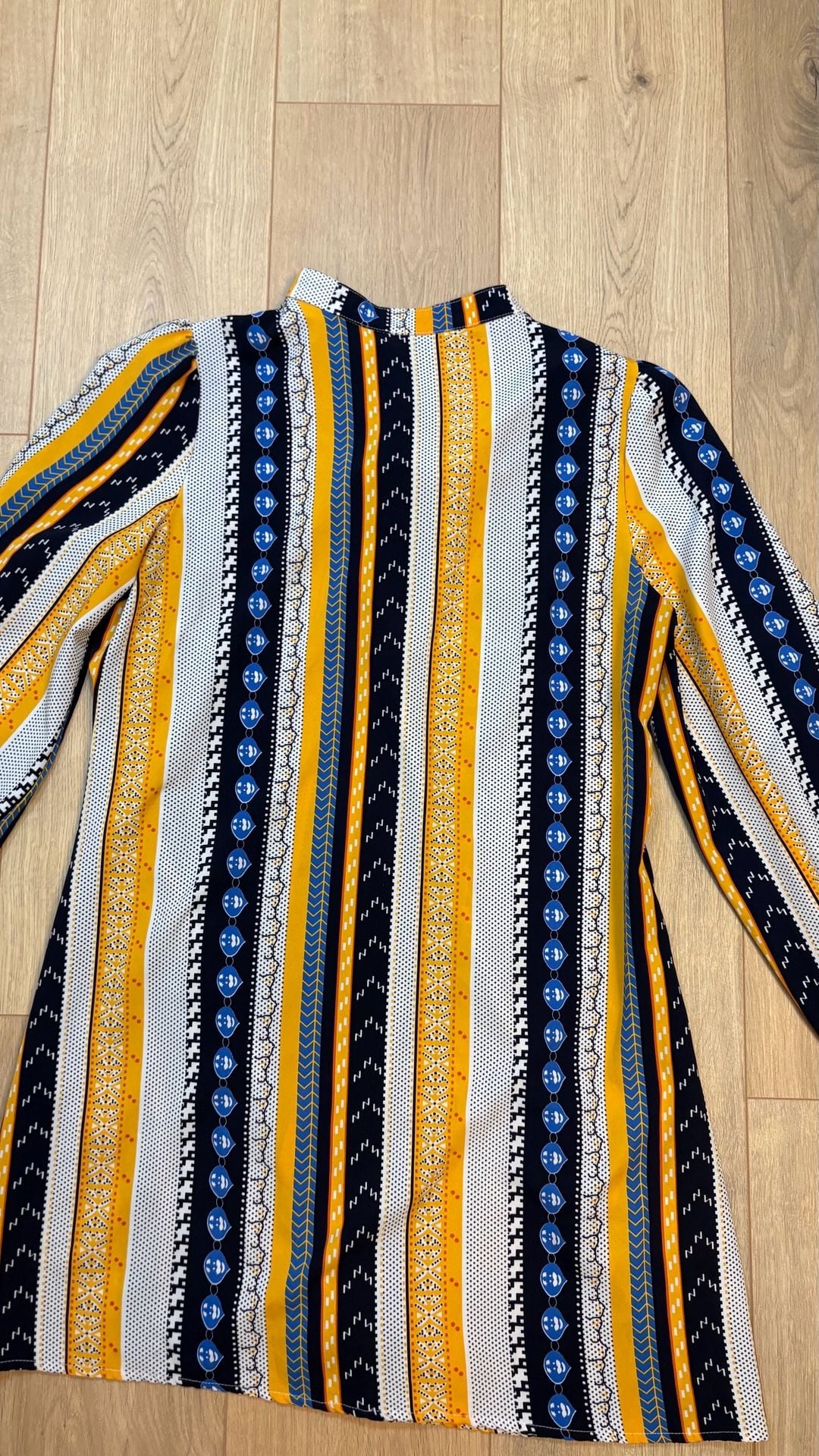Shein Striped Long Sleeve Dress Size M Multi 7