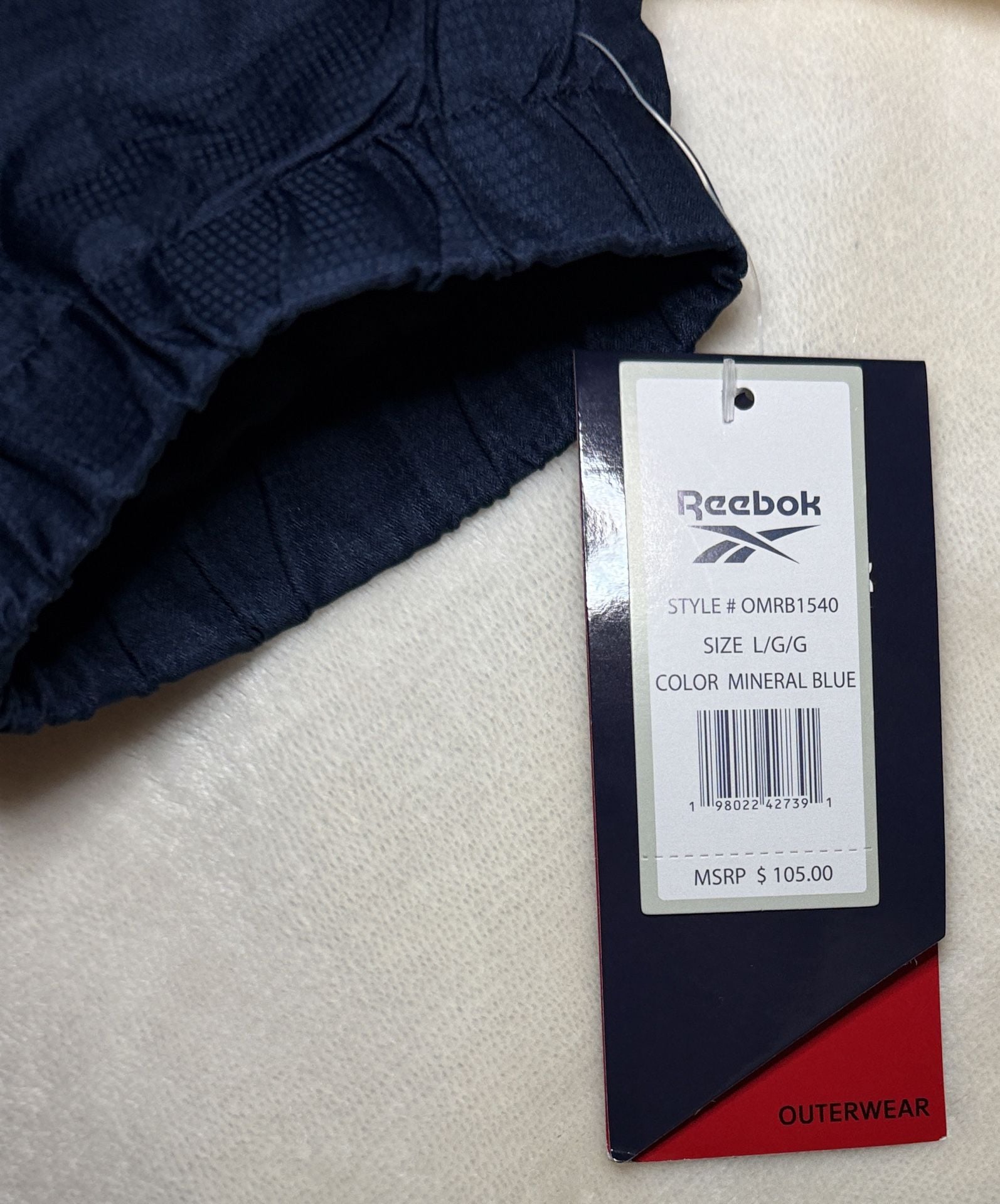 Reebok Hooded Jacket Size L Navy Blue 6