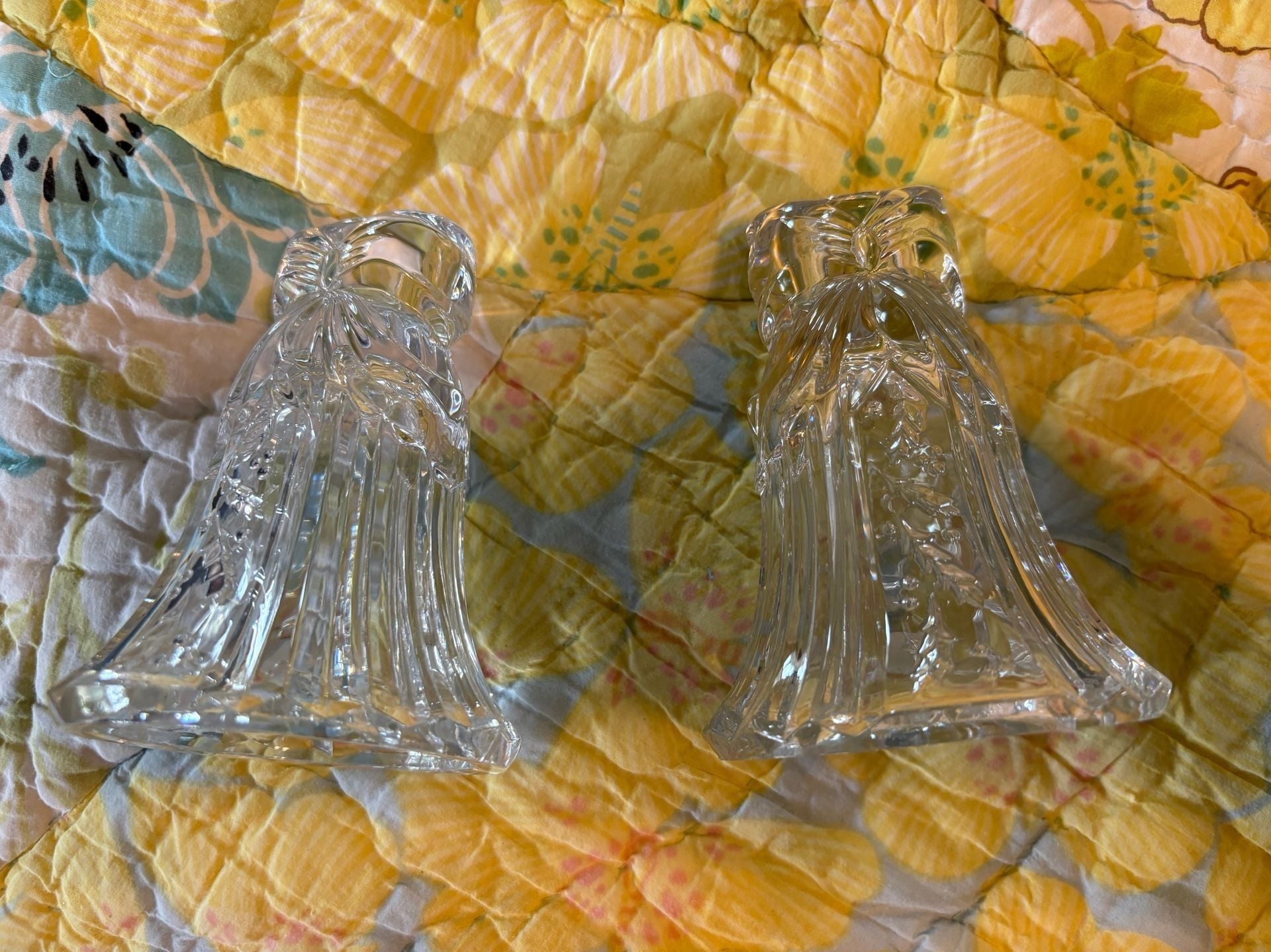 New Gorham Holiday Traditions Bell Candlestick Pair Style C1210 New In Box 7