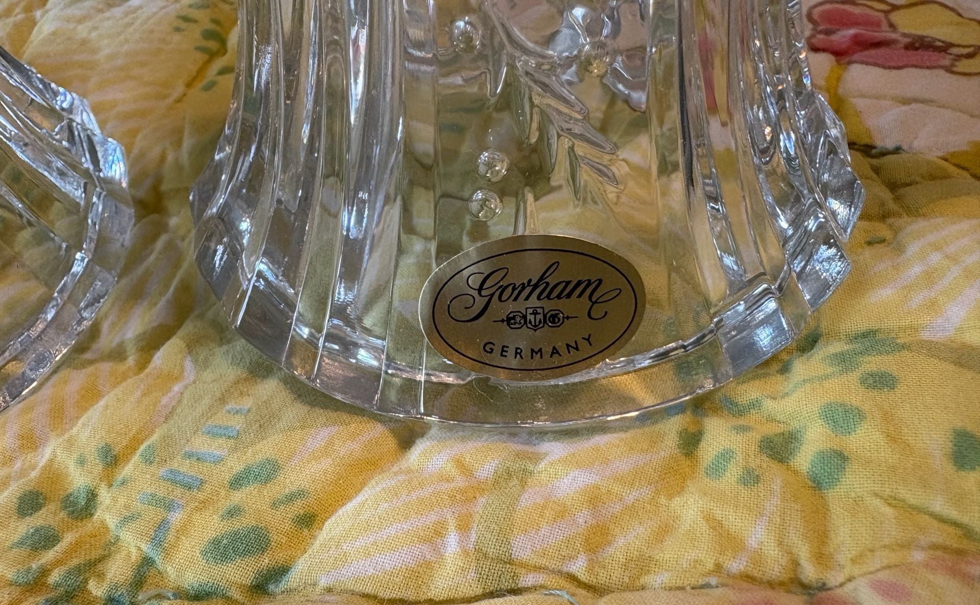 New Gorham Holiday Traditions Bell Candlestick Pair Style C1210 New In Box 6