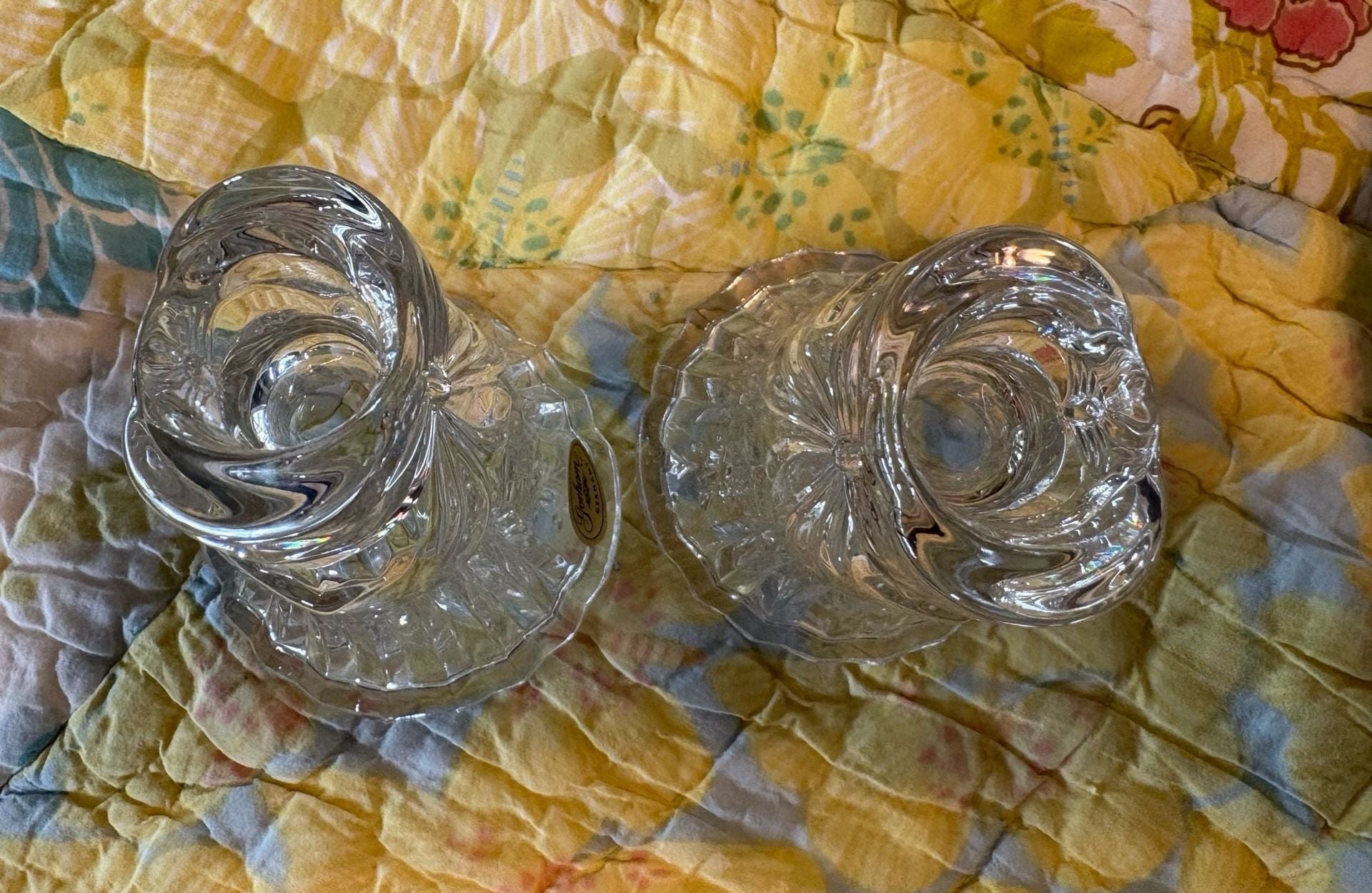 New Gorham Holiday Traditions Bell Candlestick Pair Style C1210 New In Box 9