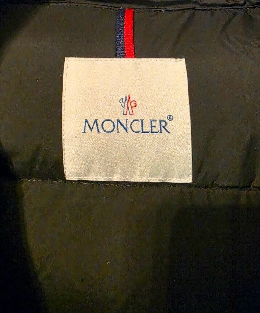 Moncler Long Puffer Down Coat With Fur Hood Black Sz 0 9