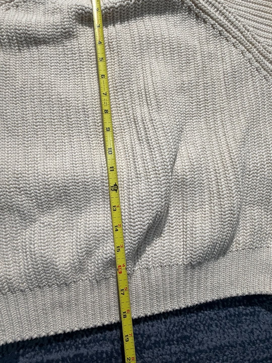 American Eagle Chunky Knit Crew Neck Sweater Cream 12