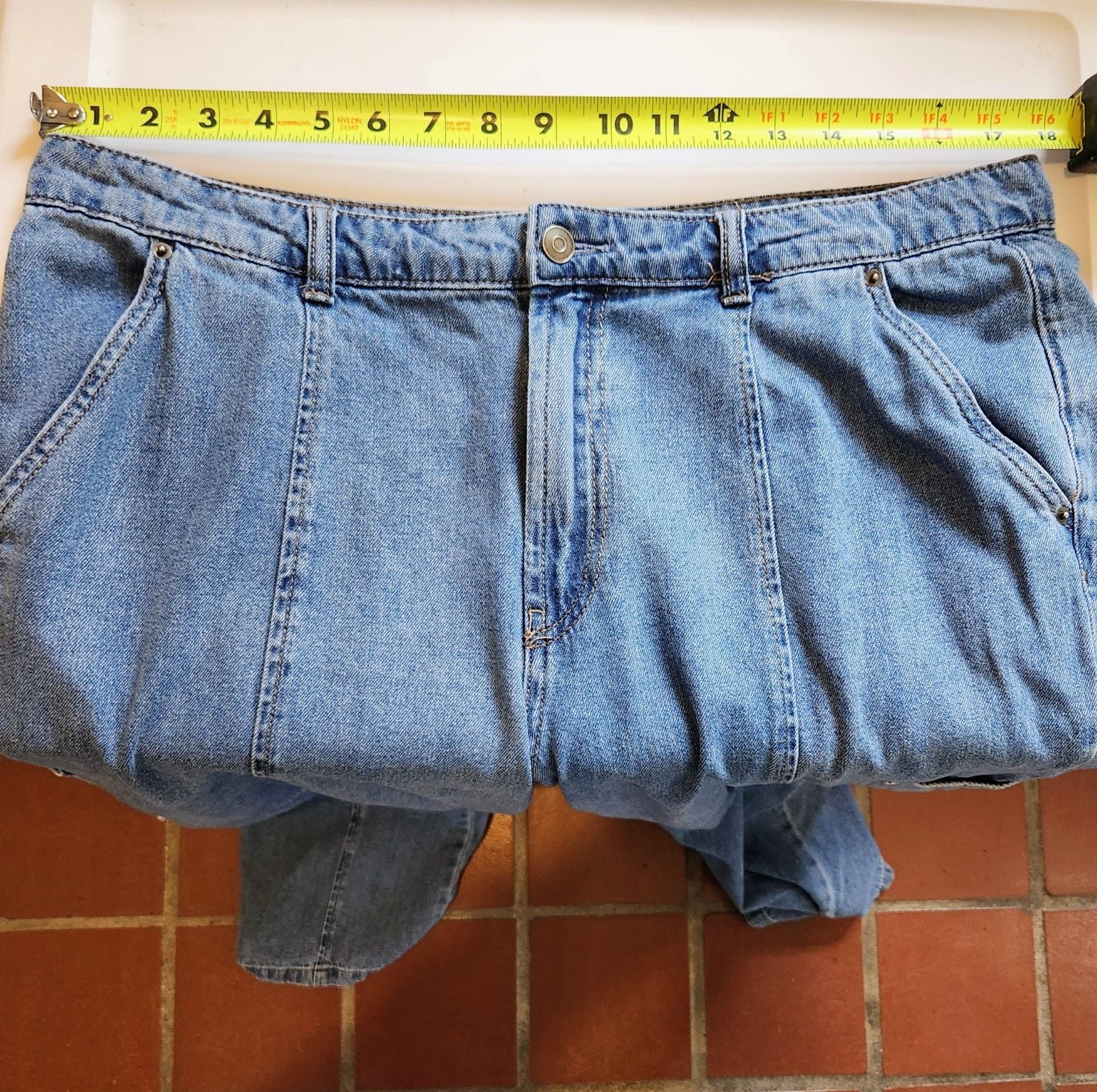 Future Collective Reese Blutstein Cargo Jeans Size 14 Blue Denim 5