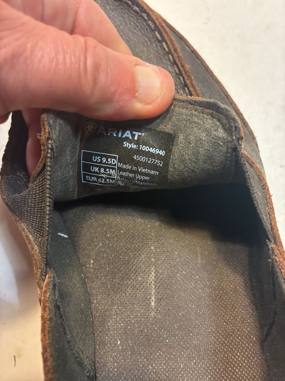 Ariat Cruiser Slip-On Shoes Brown Leather Camo Accents 11