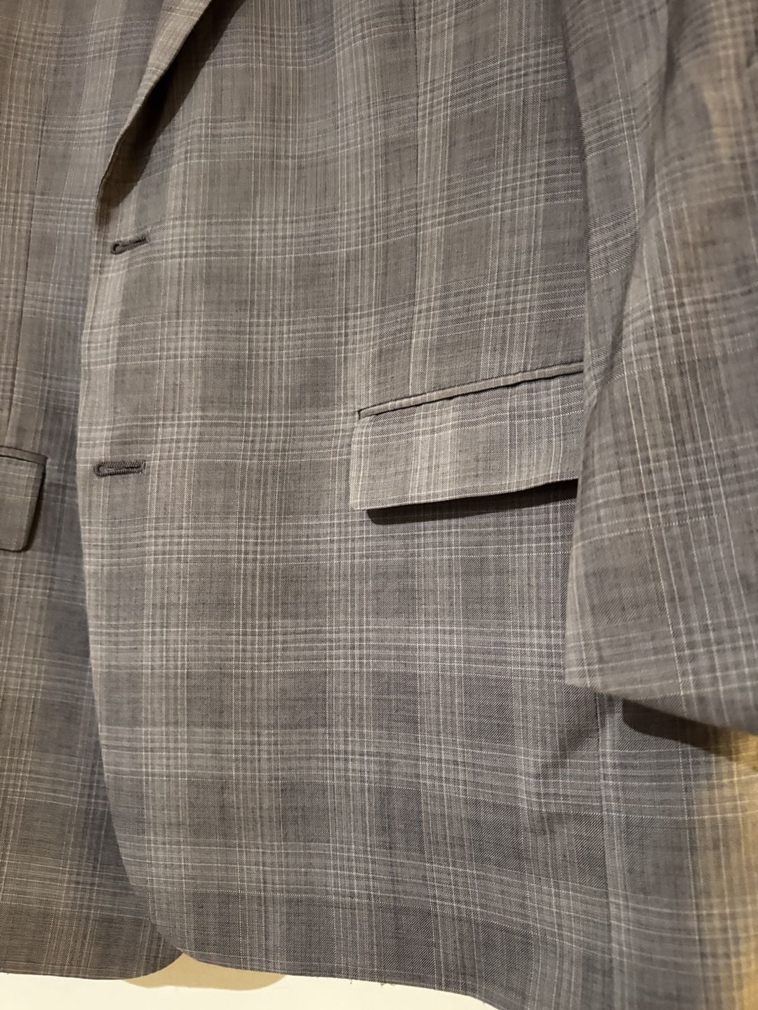 Hart Schaffner Marx Gold Trumpeter Plaid Blazer Sport Coat Grey Men 44R 46R L 10