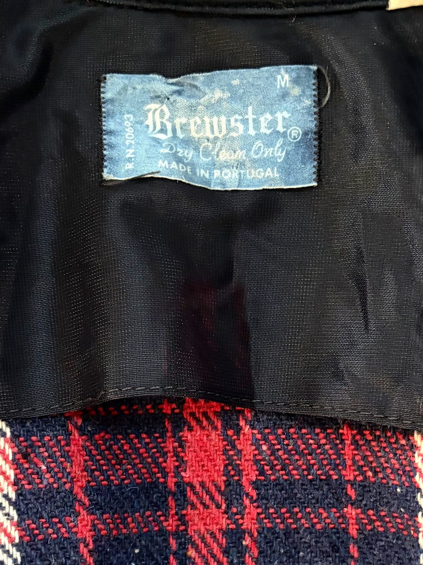 1970s Wool Plaid Shirt Jacket Red Blue Brewster 9