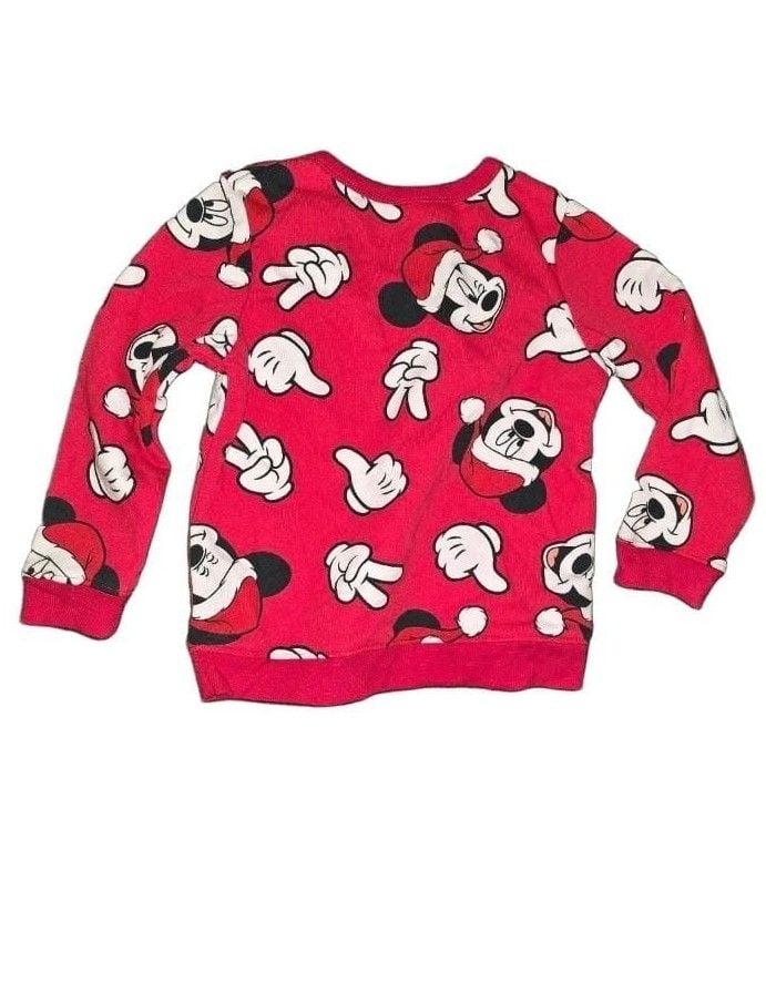 Disney Mickey Mouse Christmas Holiday Red Sweatshirt 2
