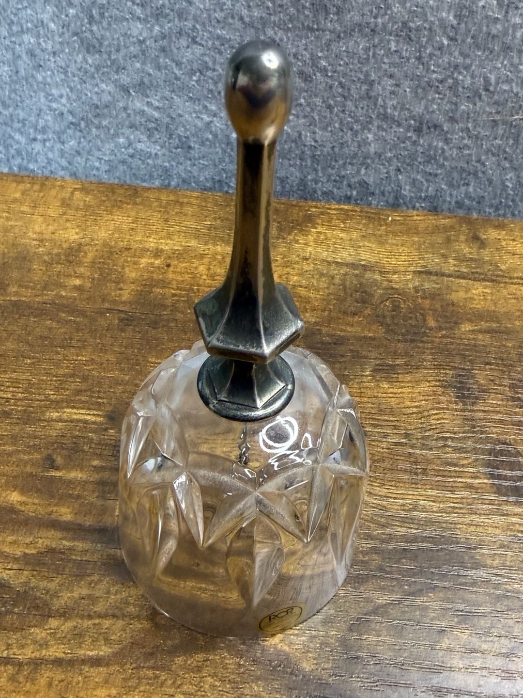 RCR Royal Crystal Rock Italian Lead Crystal Bell With Metal Handle 2