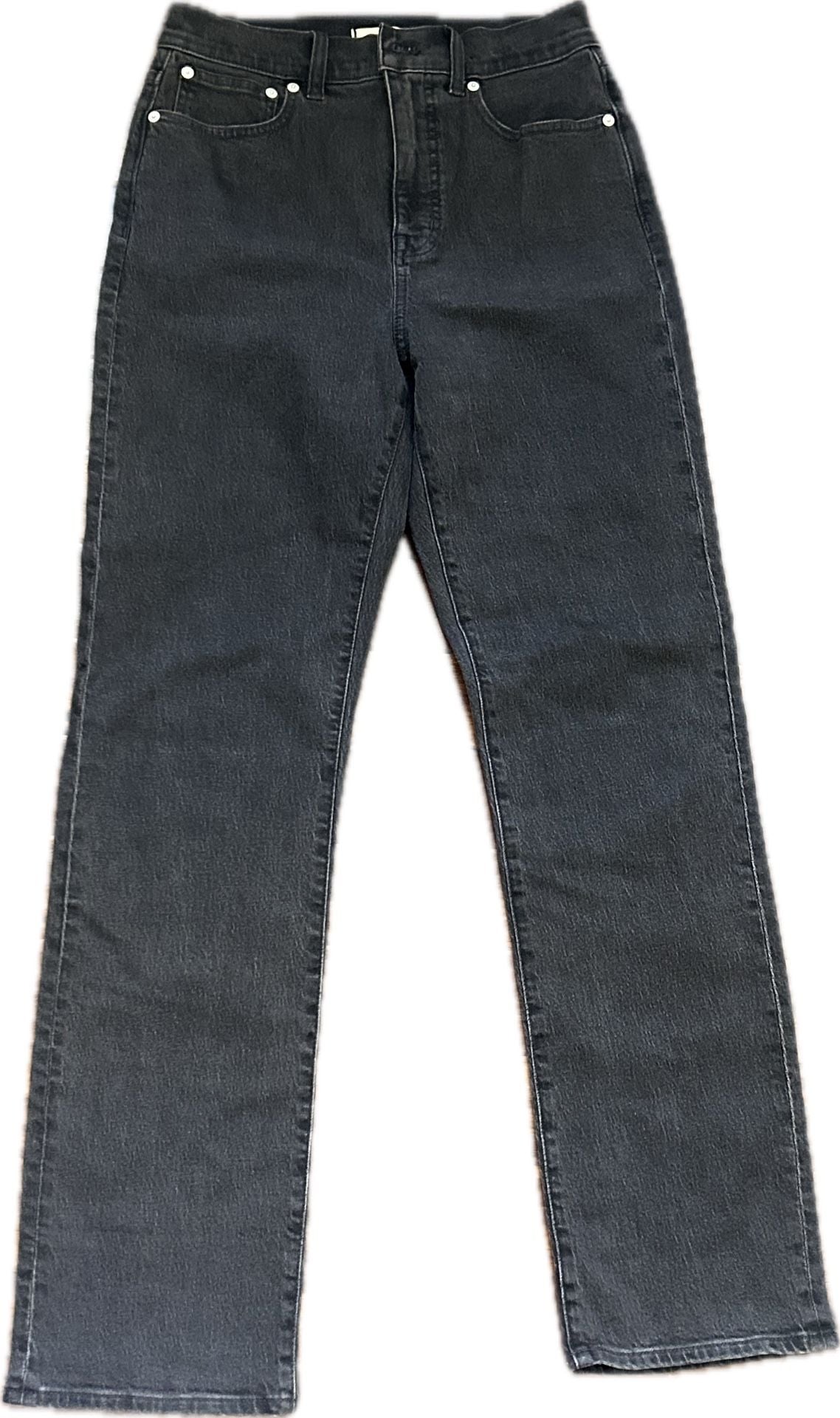 Madewell 90s Straight Leg Jeans Black Wash Like New 27 4