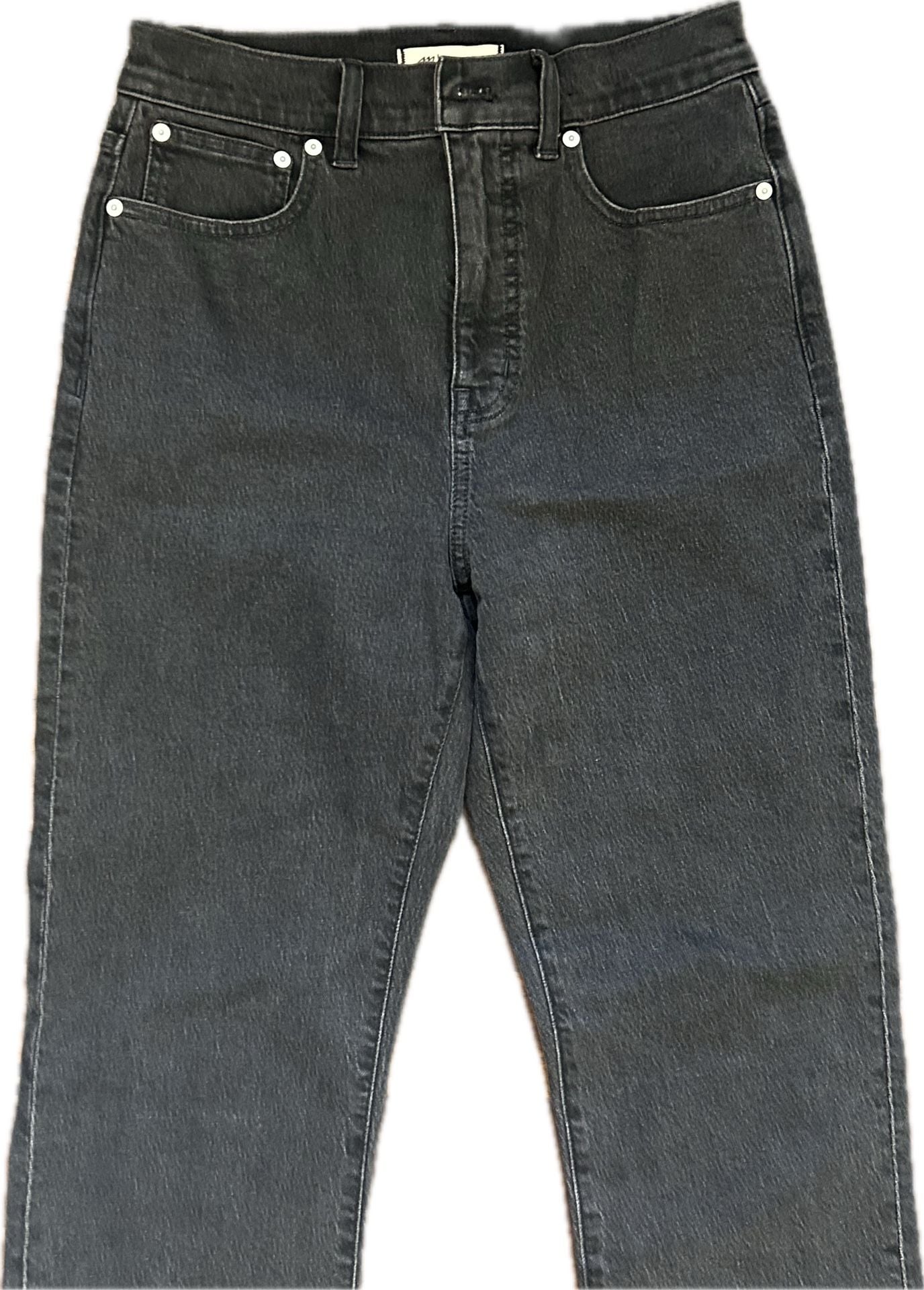 Madewell 90s Straight Leg Jeans Black Wash Like New 27 5