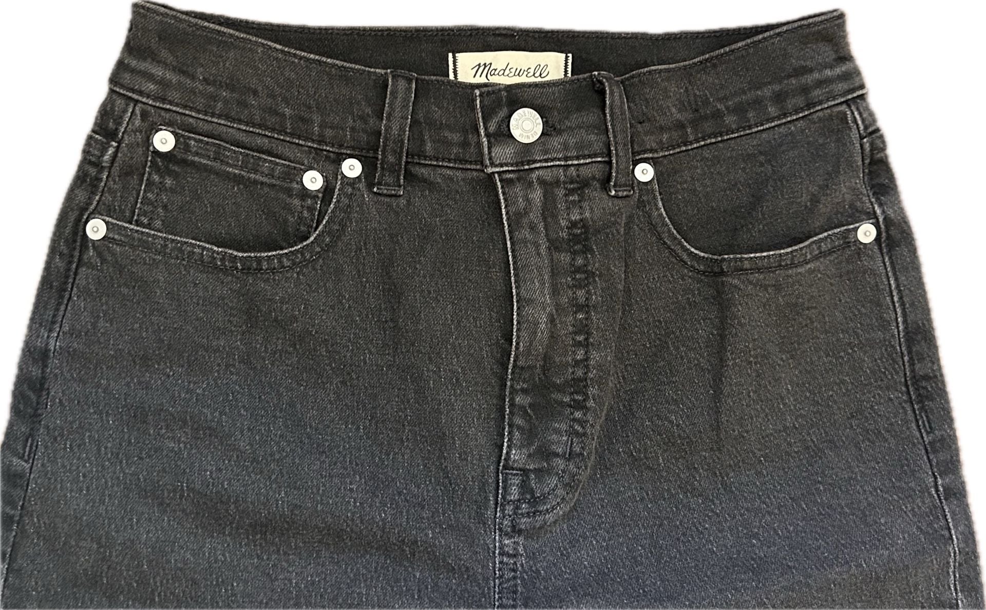 Madewell 90s Straight Leg Jeans Black Wash Like New 27 6