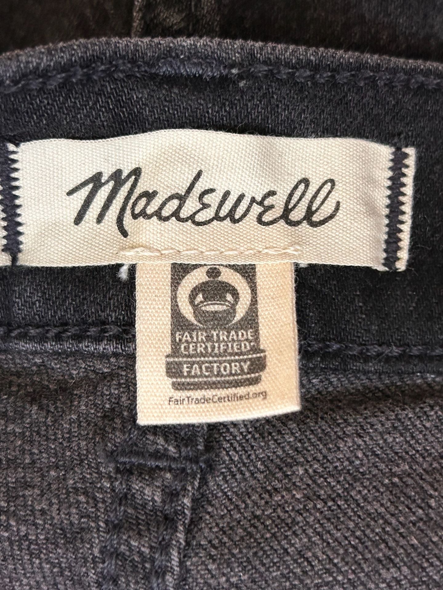 Madewell 90s Straight Leg Jeans Black Wash Like New 27 9