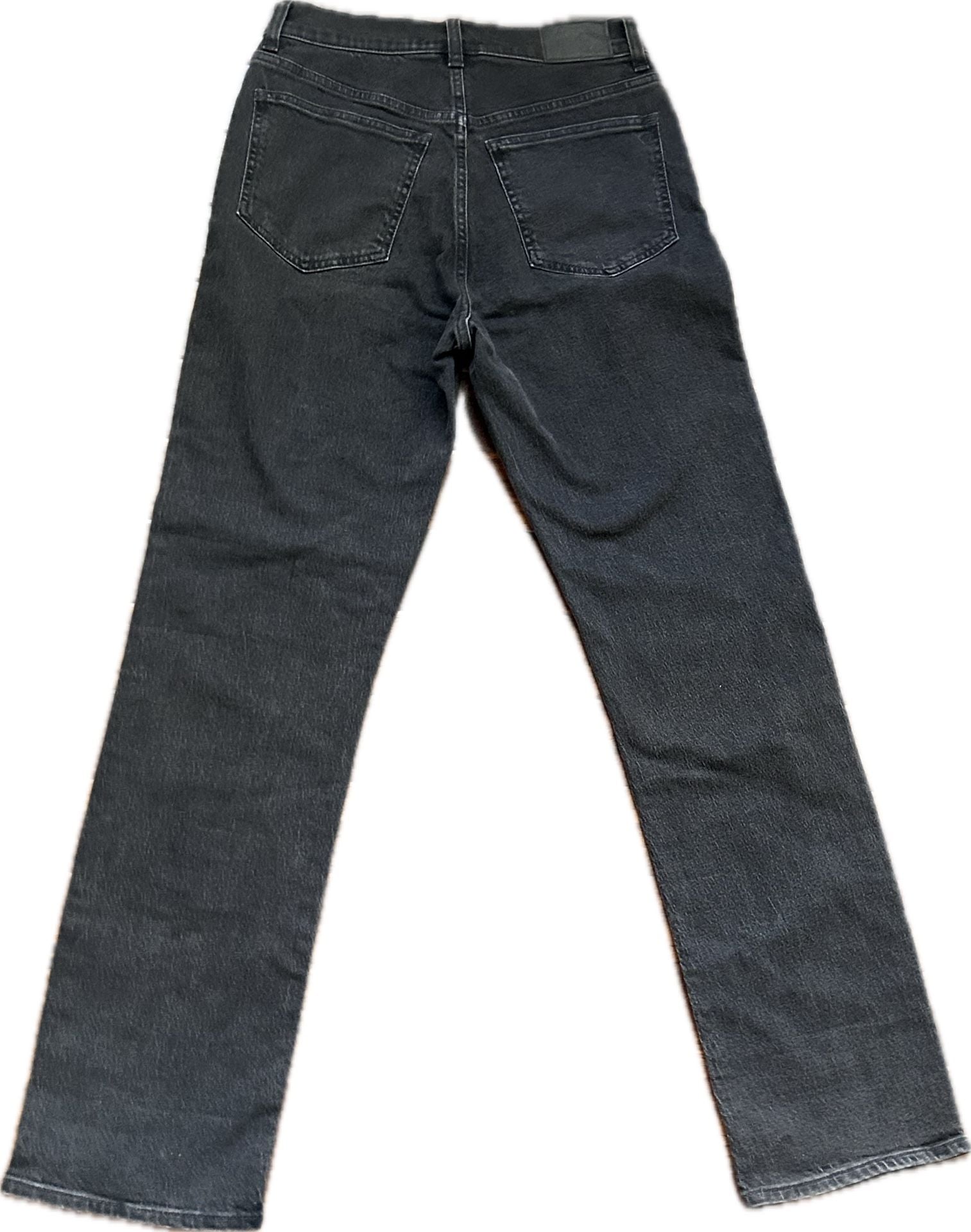 Madewell 90s Straight Leg Jeans Black Wash Like New 27 10
