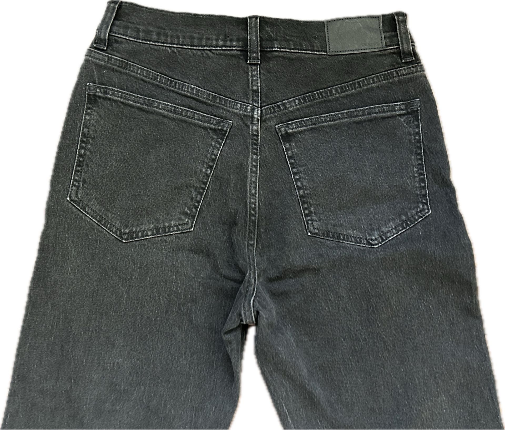 Madewell 90s Straight Leg Jeans Black Wash Like New 27 11