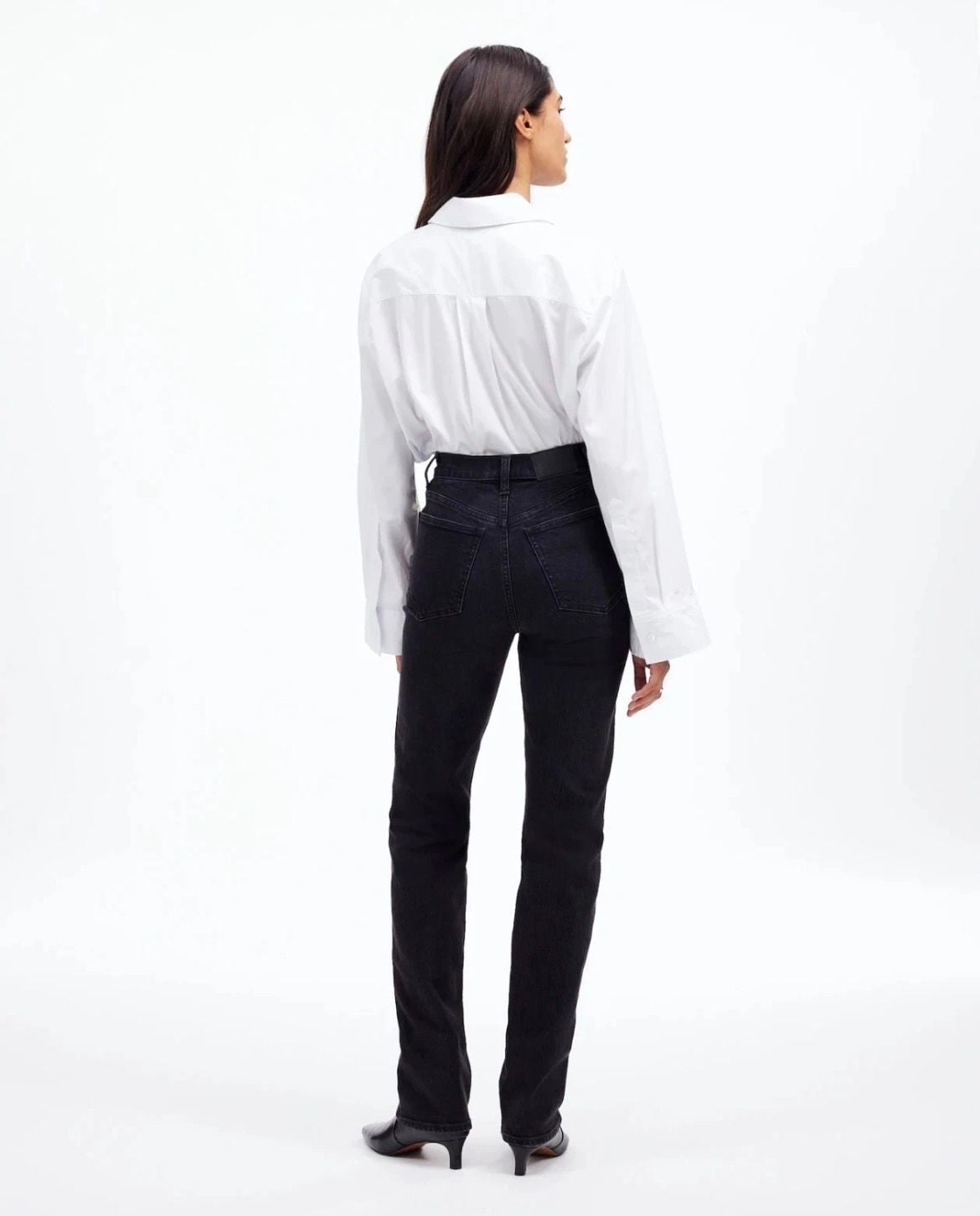 Madewell 90s Straight Leg Jeans Black Wash Like New 27 13